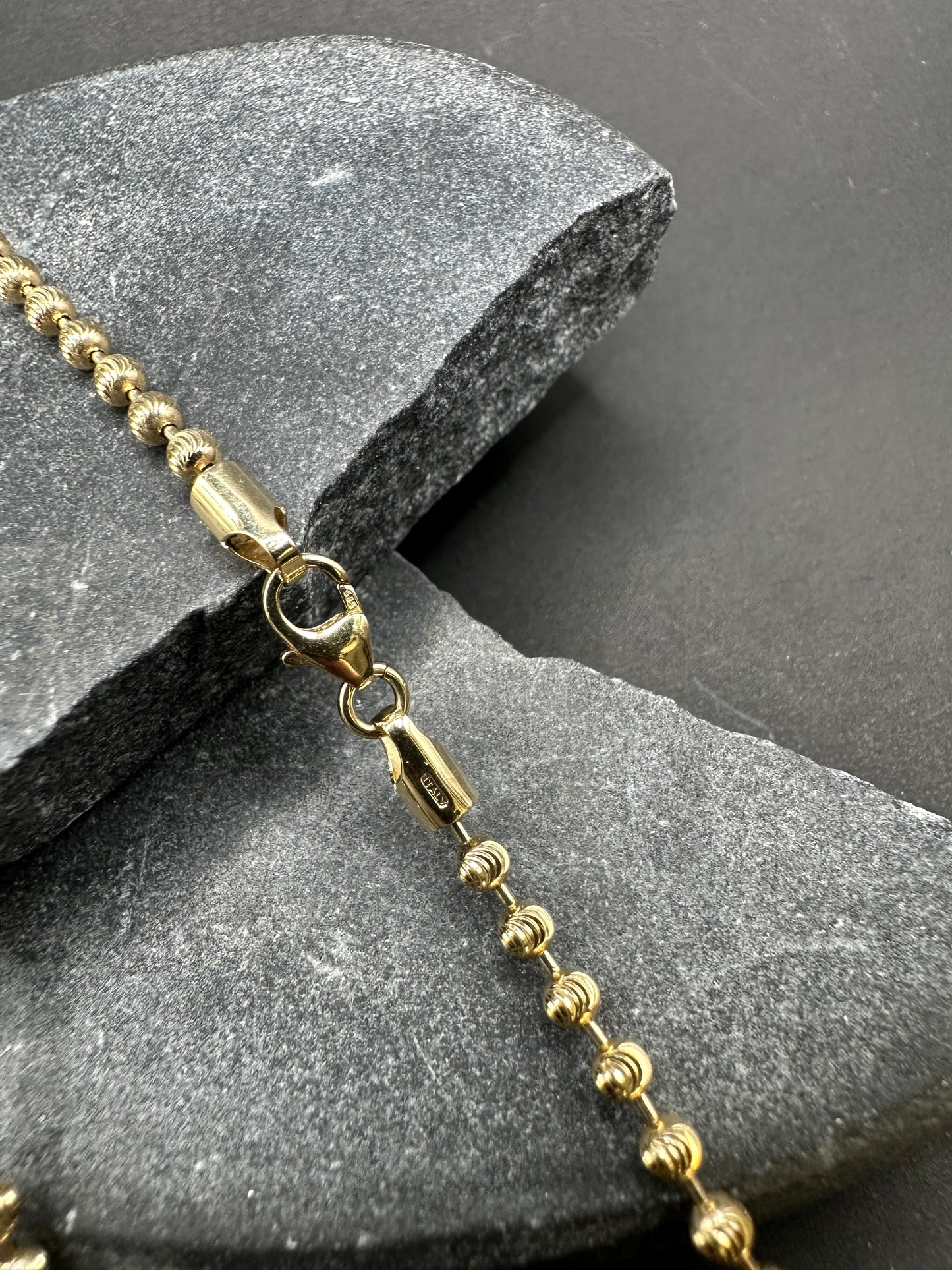 14K Gouden Dog Tag Ketting – 60 cm