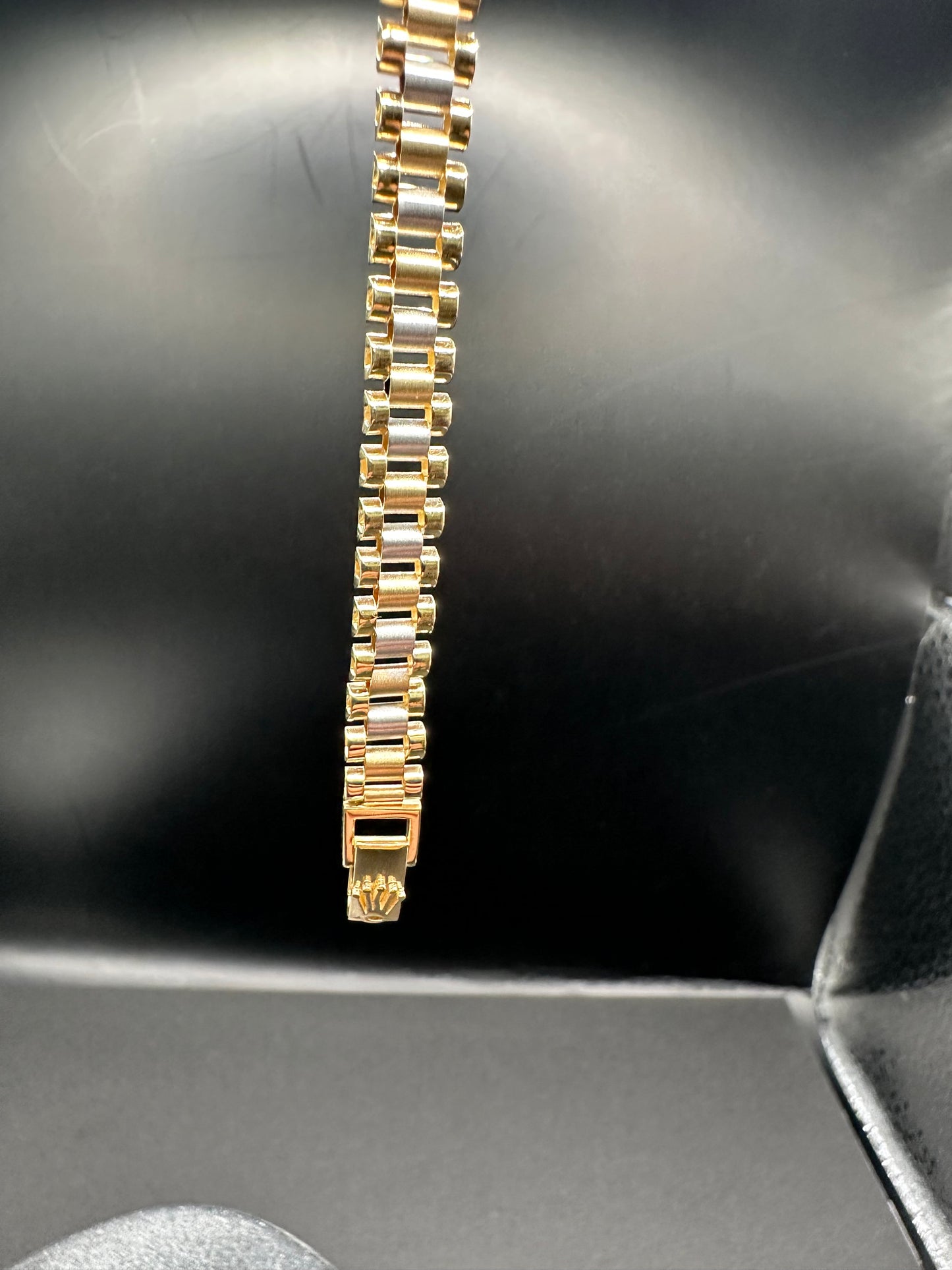 14K Bicolor President Armband – 20 cm – 6 mm