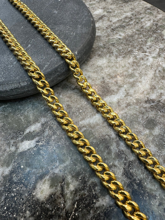 21K Gouden Gourmet Ketting – Dubai Collectie – 60 cm