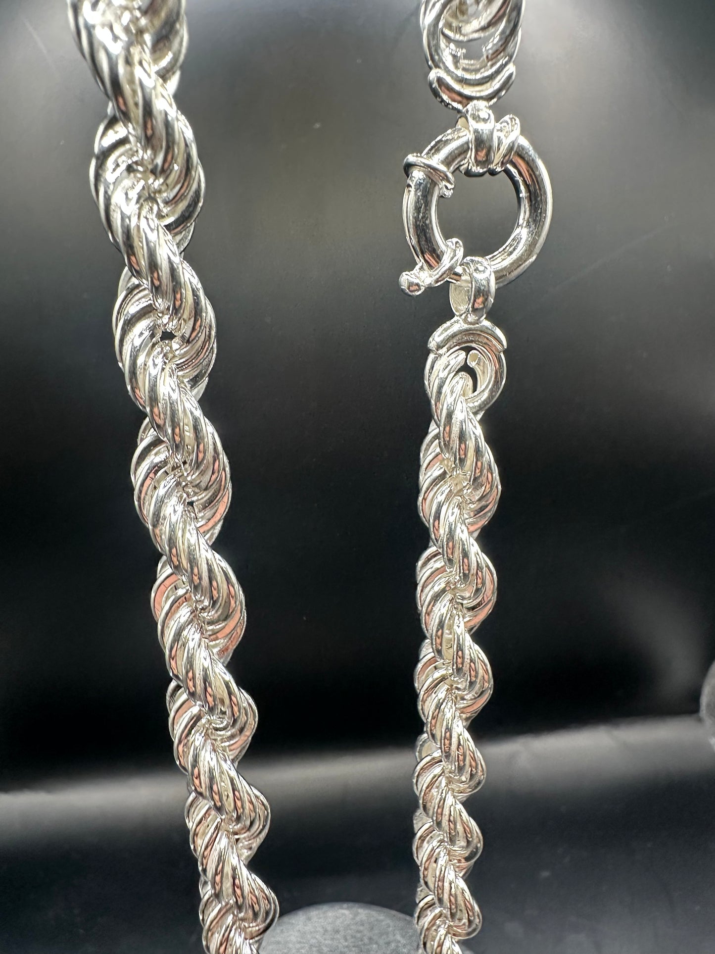 925 Zilveren Rope Chain – 8 mm – 70 cm
