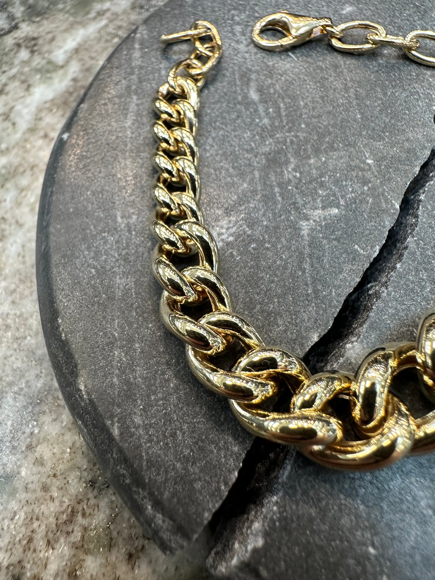 Prachtige 14K Gouden Bicolor Gourmet Armband