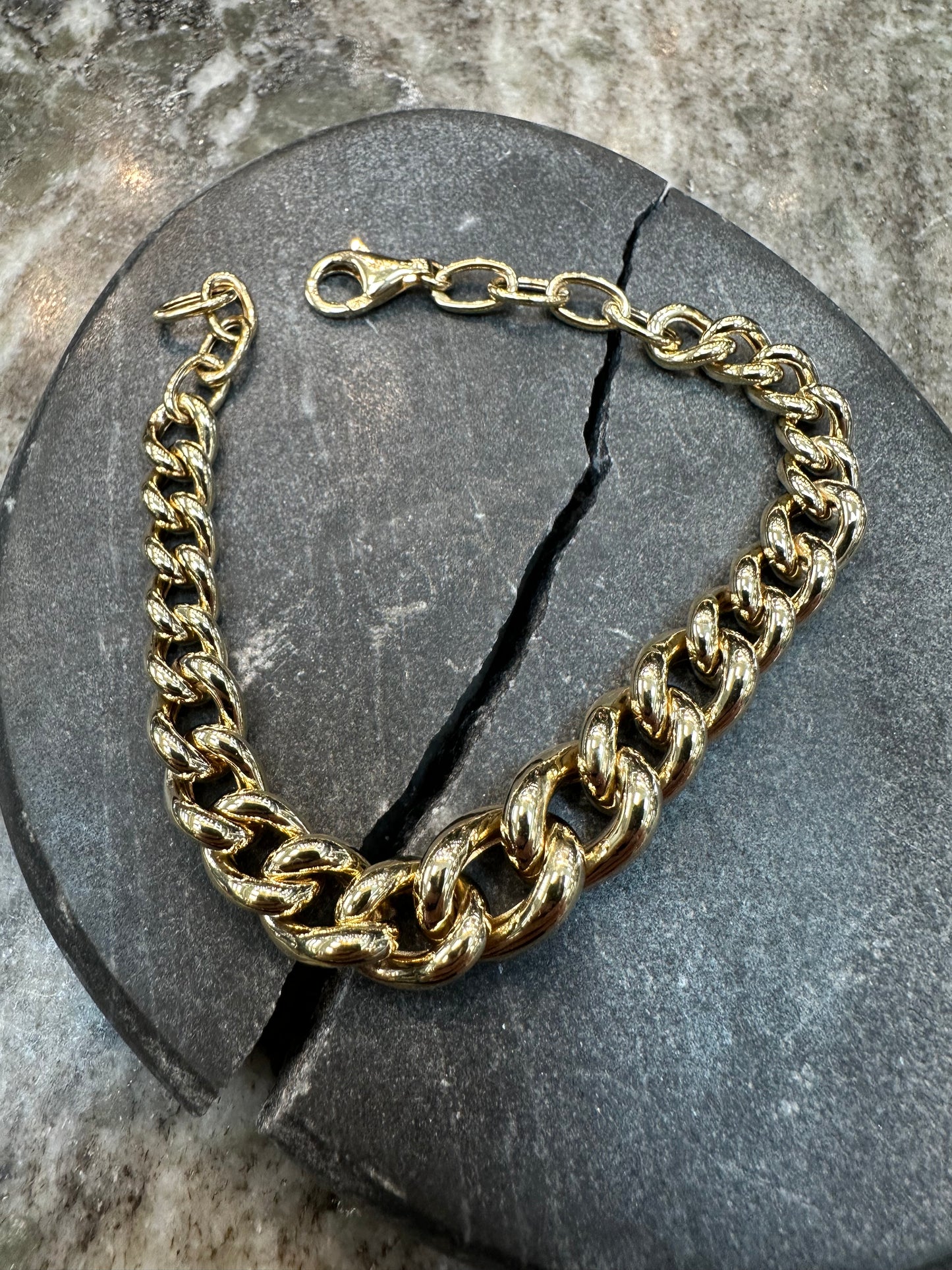 Prachtige 14K Gouden Bicolor Gourmet Armband
