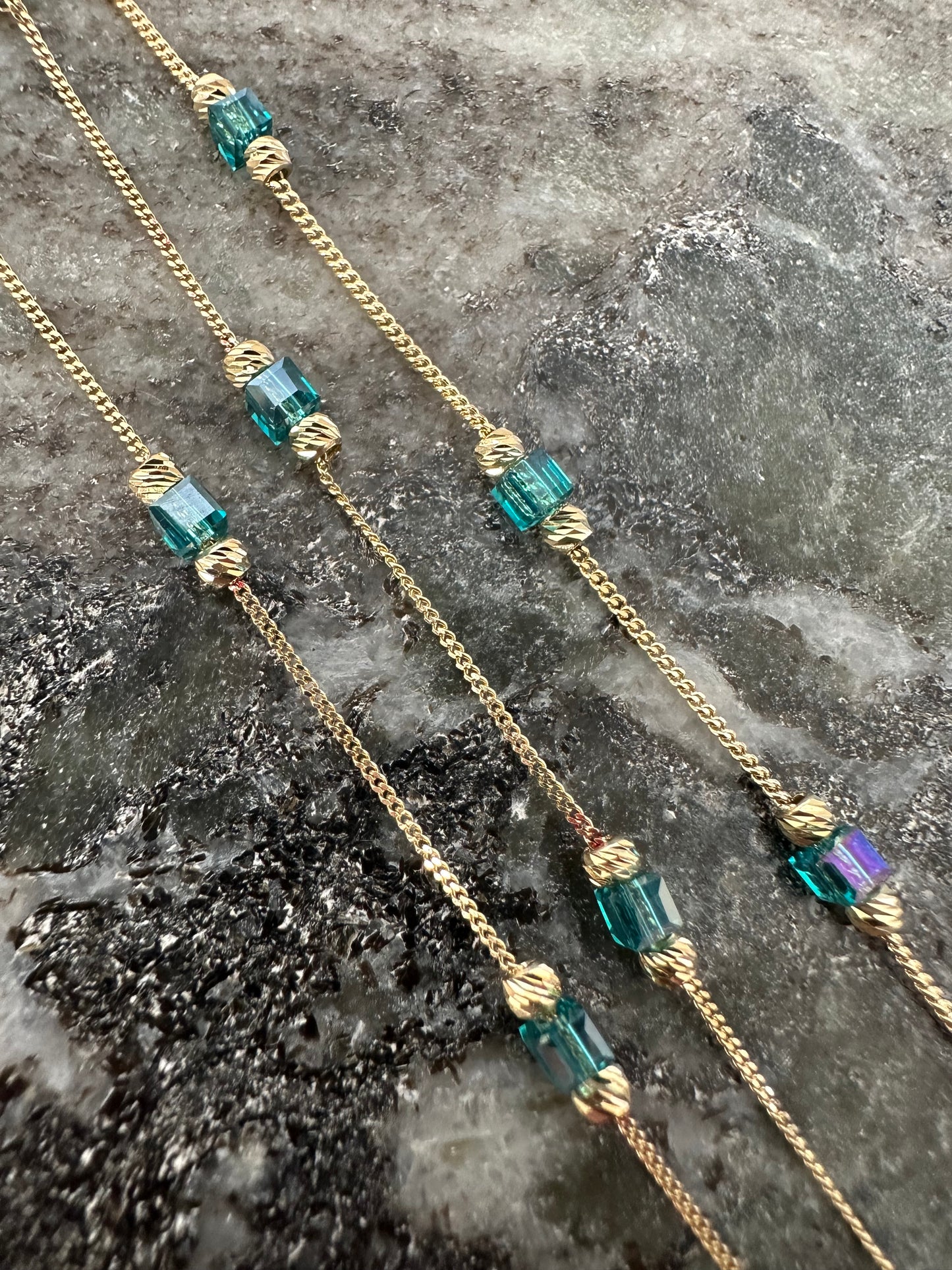 14K Gouden Set met Natuurstenen
