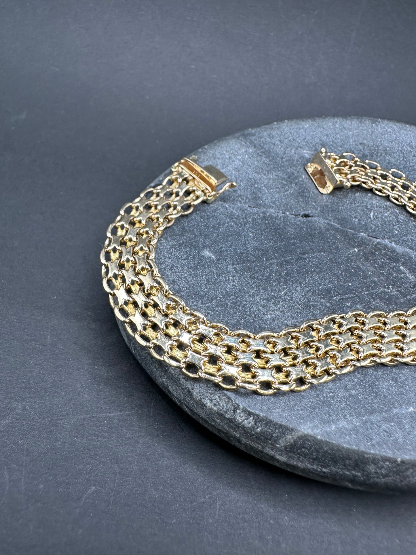 14K Gouden Bismarck Armband – 21 cm
