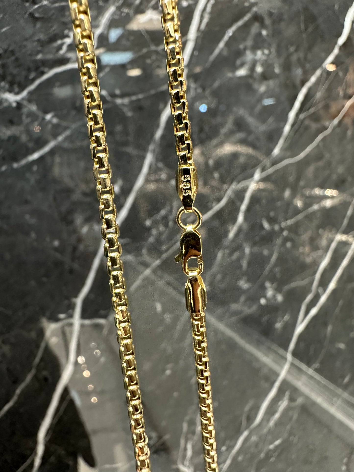 14K Gouden Box Ketting | 65 cm | 2,3 mm