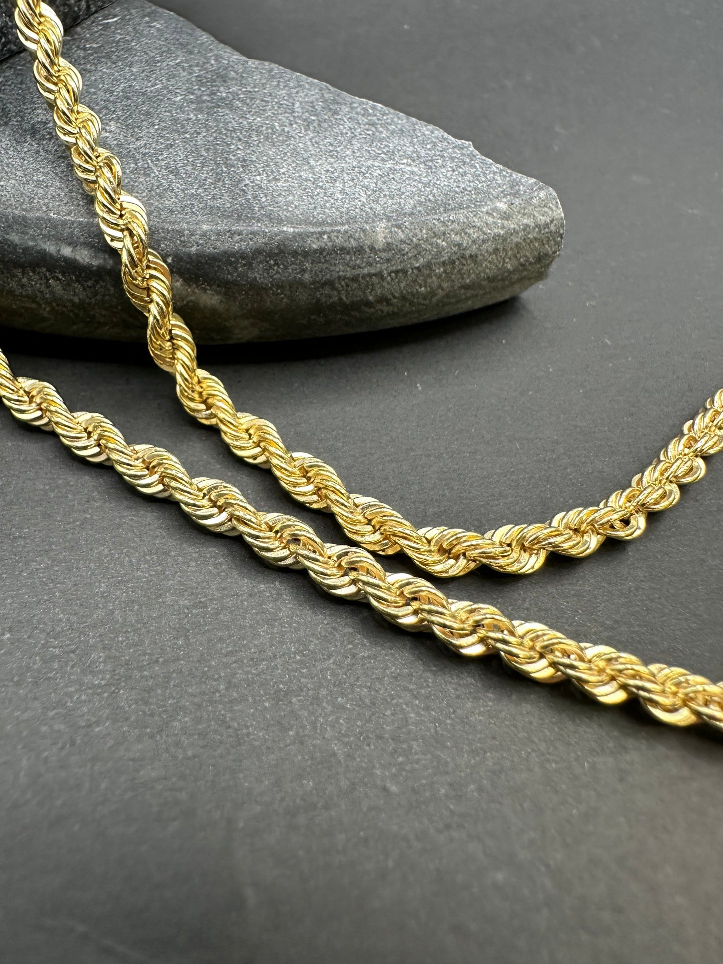 14k gouden rope chain 70 cm 3,8 mm