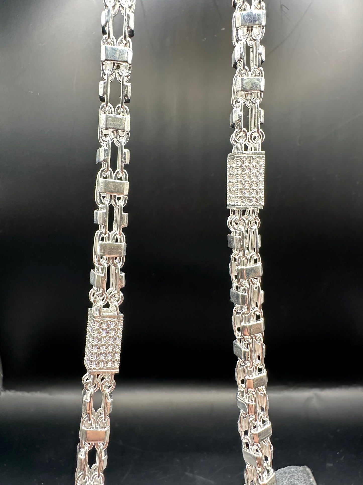 925 Zilveren Iced Magnum Ketting – 70 cm