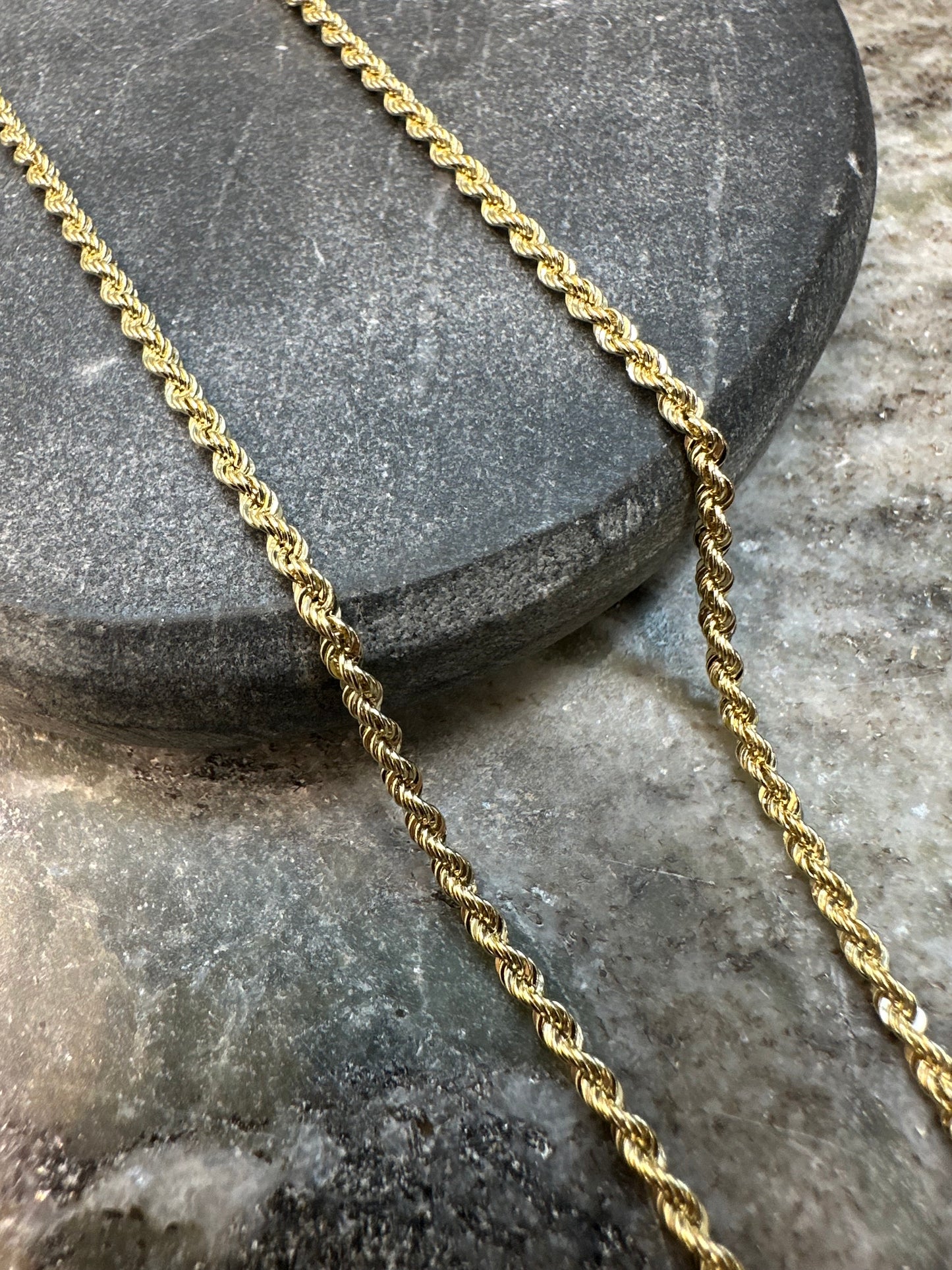 Prachtige 14K Gouden Rope Chain – 65 cm | 2,1 mm | Subtiel & Elegant