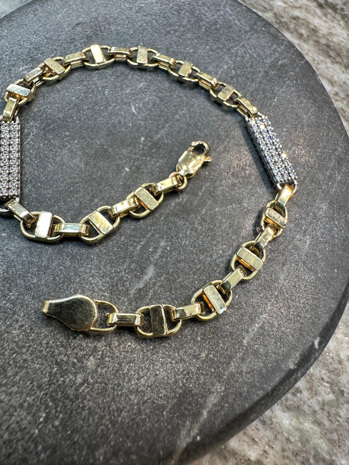 Prachtige 14K Gouden Kingsly Armband – 20 cm | 4,5 mm | Iced met Zirkonia
