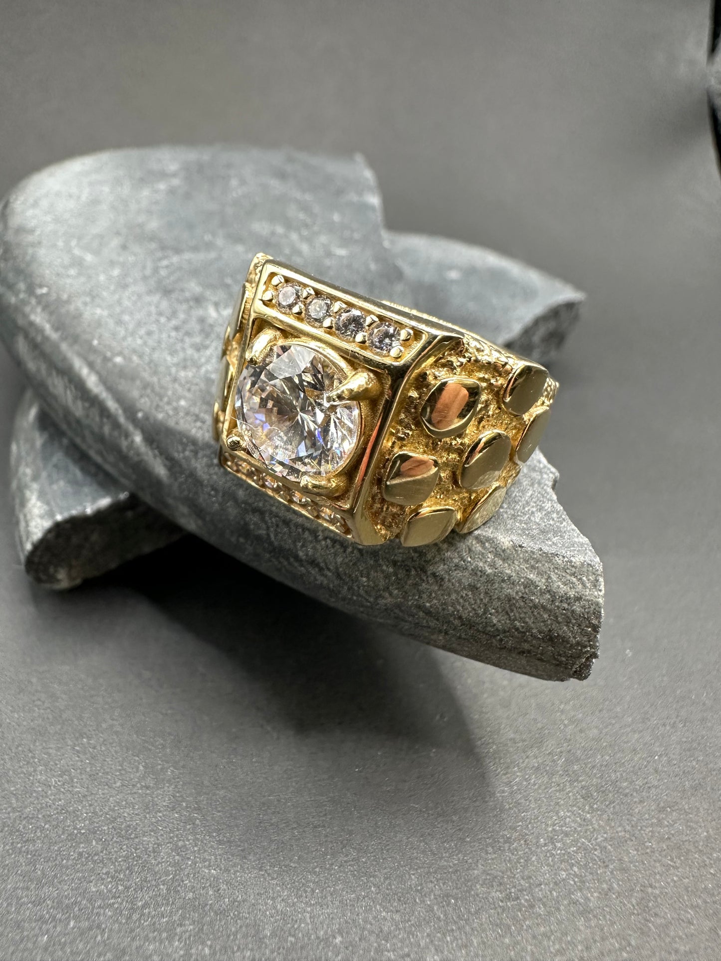 14K Gouden Piet Piet Ring met Zirkonia – Maat 20