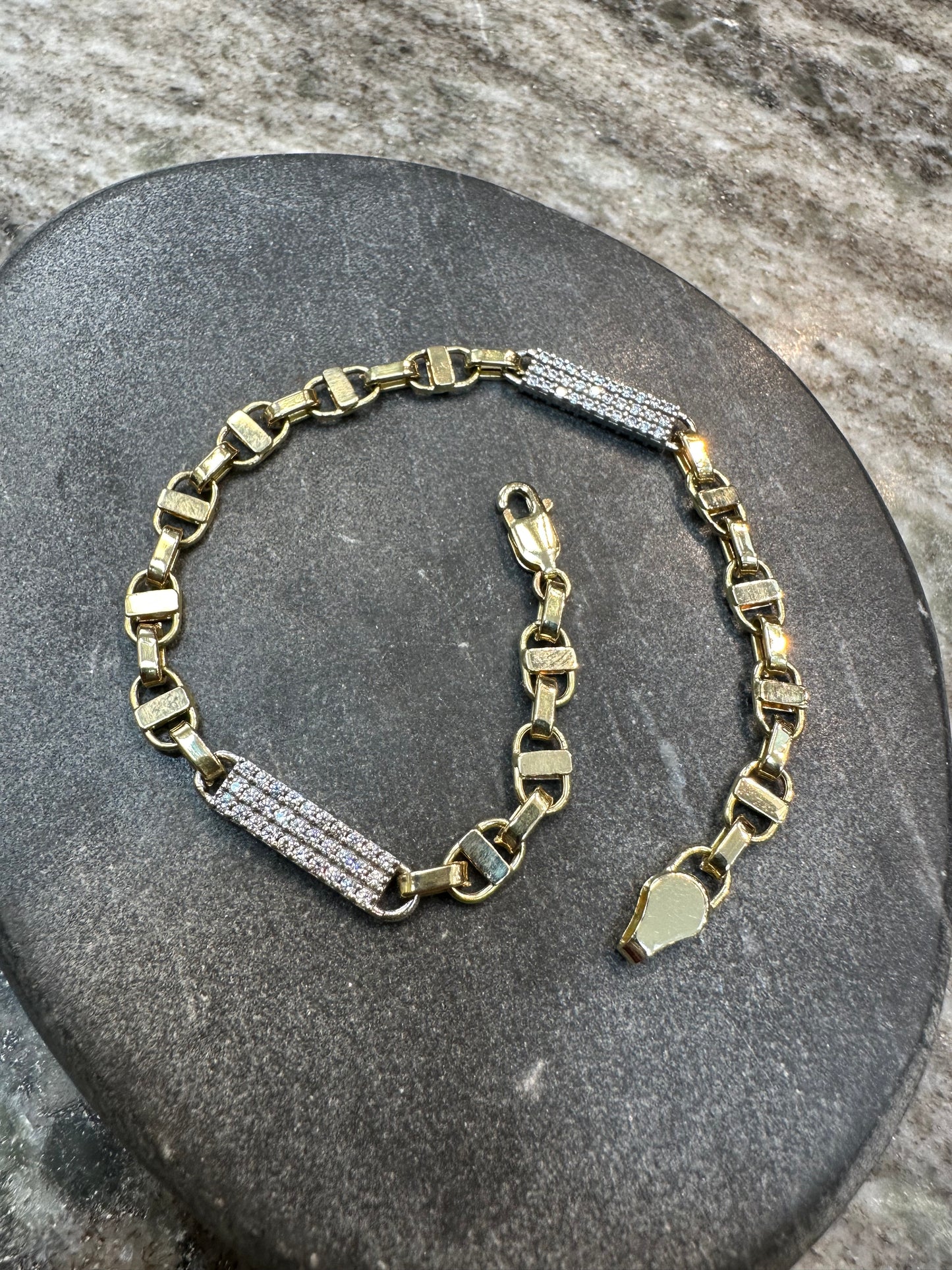 Prachtige 14K Gouden Kingsly Armband – 20 cm | 4,5 mm | Iced met Zirkonia
