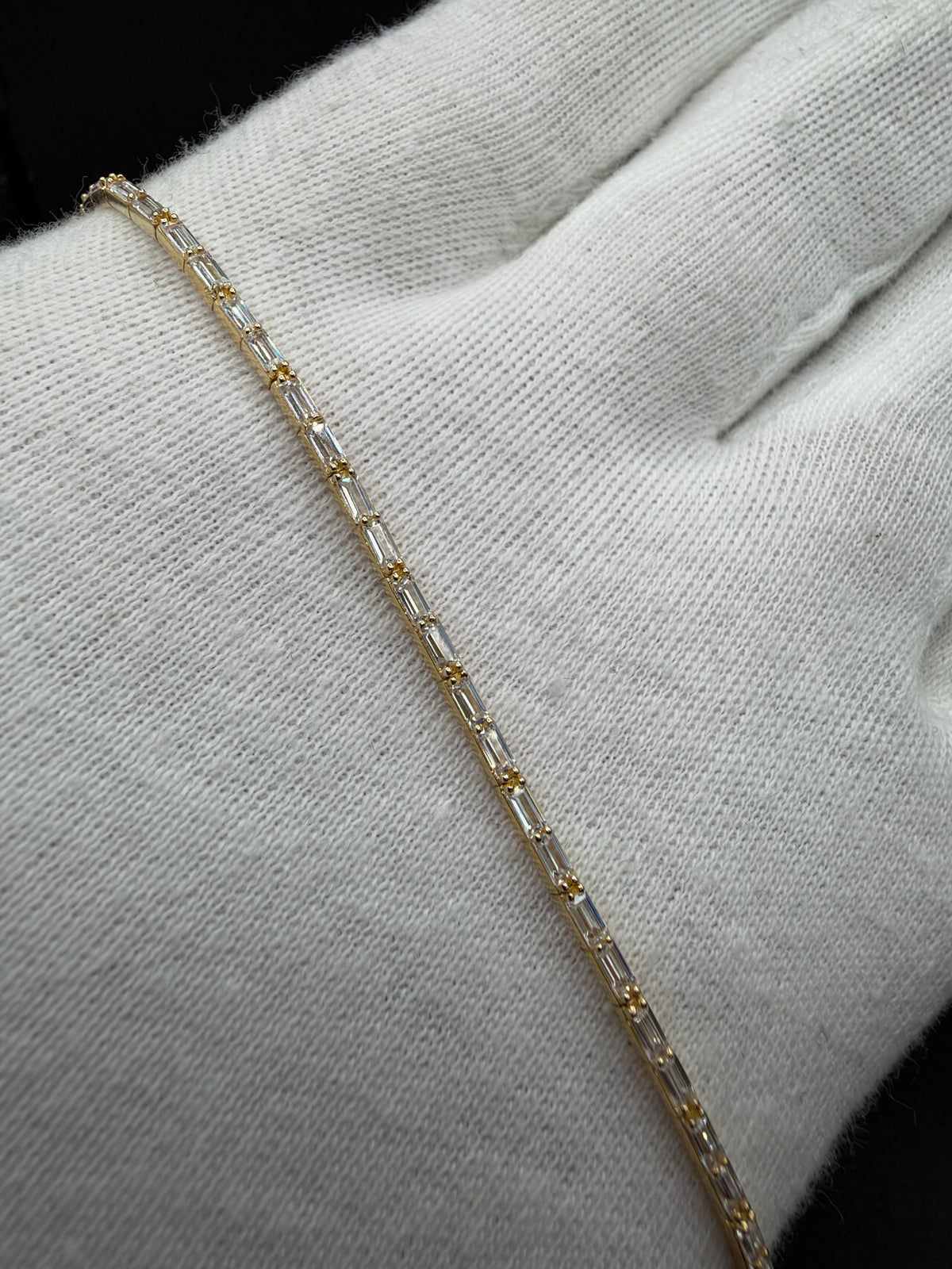 14K Gouden Elegante Armband met Zirkonia – 18,5 cm – 1,7 mm