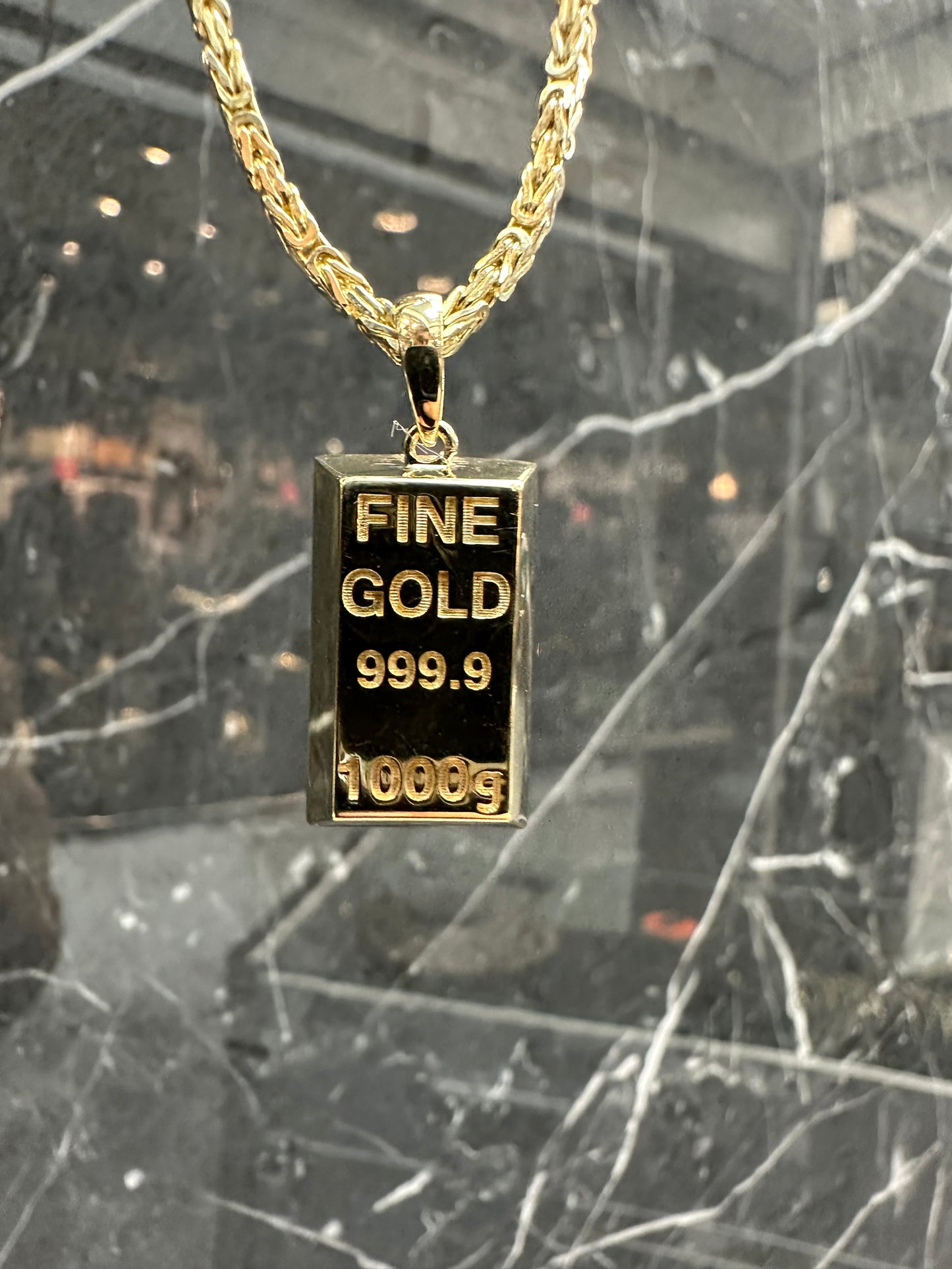Prachtige 14K Gouden Koningsketting met Fine Gold Hanger – 2 mm | 65 cm | Hanger 29 mm x 13 mm