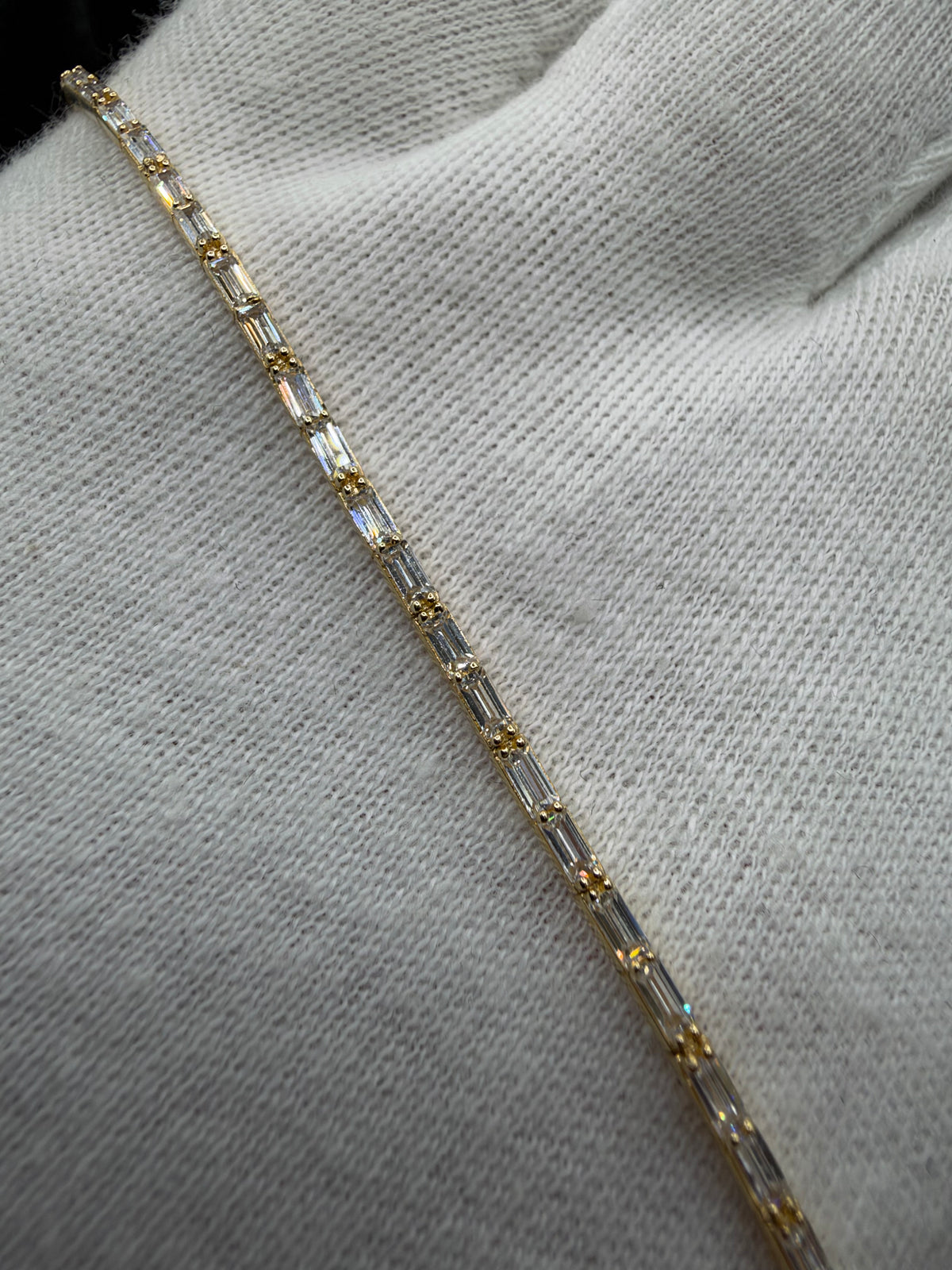 14K Gouden Elegante Armband met Zirkonia – 18,5 cm – 1,7 mm