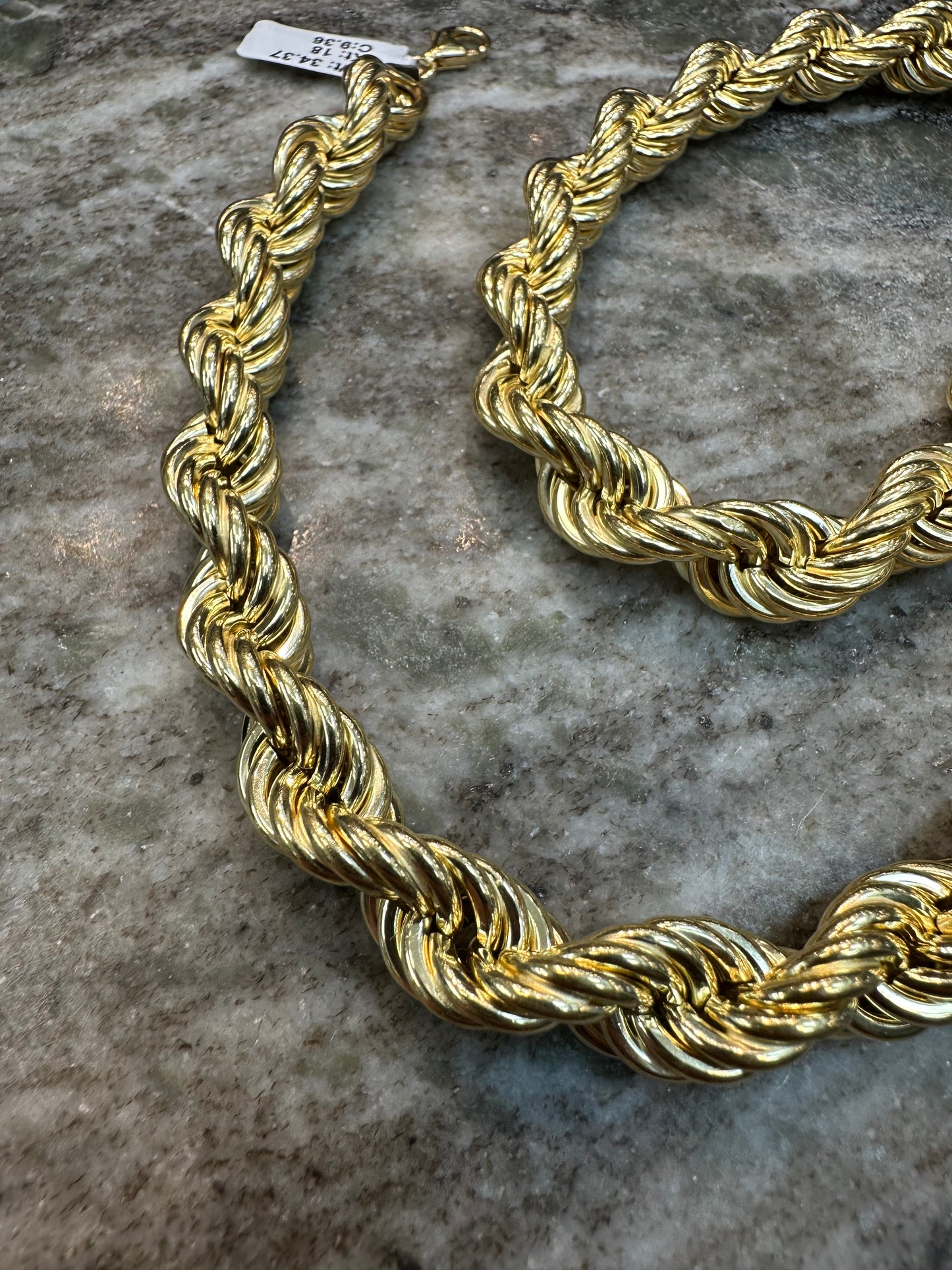 18K Gouden Rope Collier – 52 cm