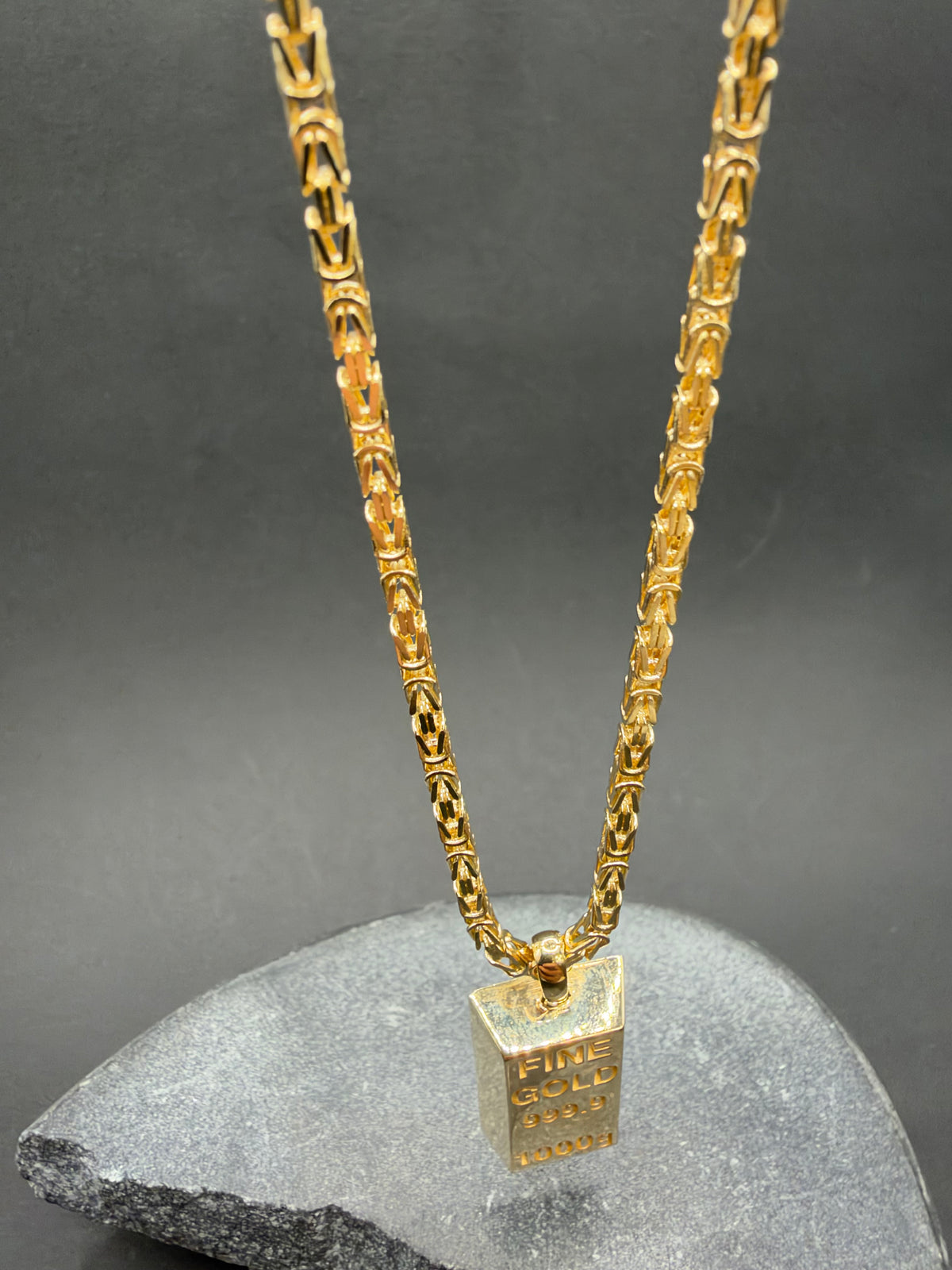 14K Gouden Koningsketting met Fine Gold Hanger – 65 cm – 2,5 mm