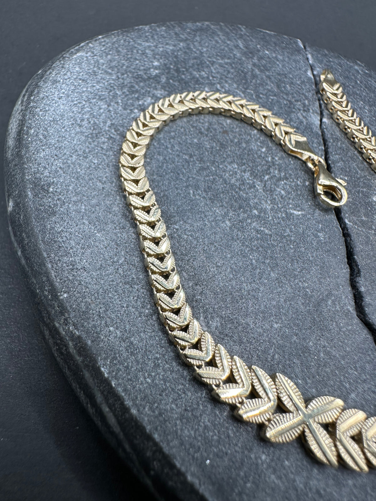 14K Gouden Elegante Armband met Diamond Cut – 19 cm