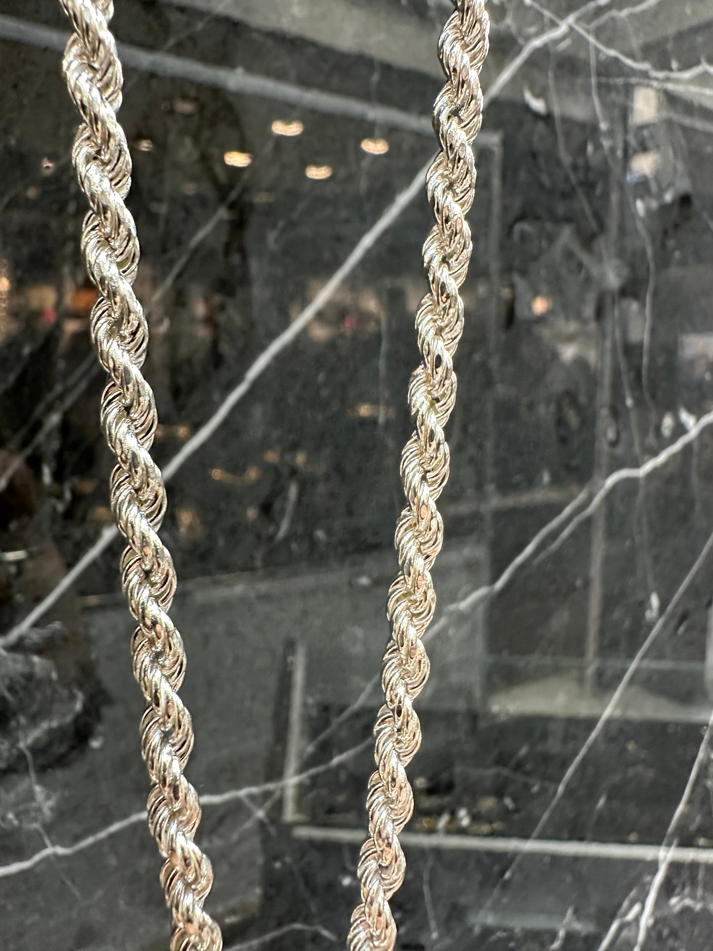 Prachtige 925 Zilveren Rope Ketting met Kruishanger – 4,4 mm | 70 cm