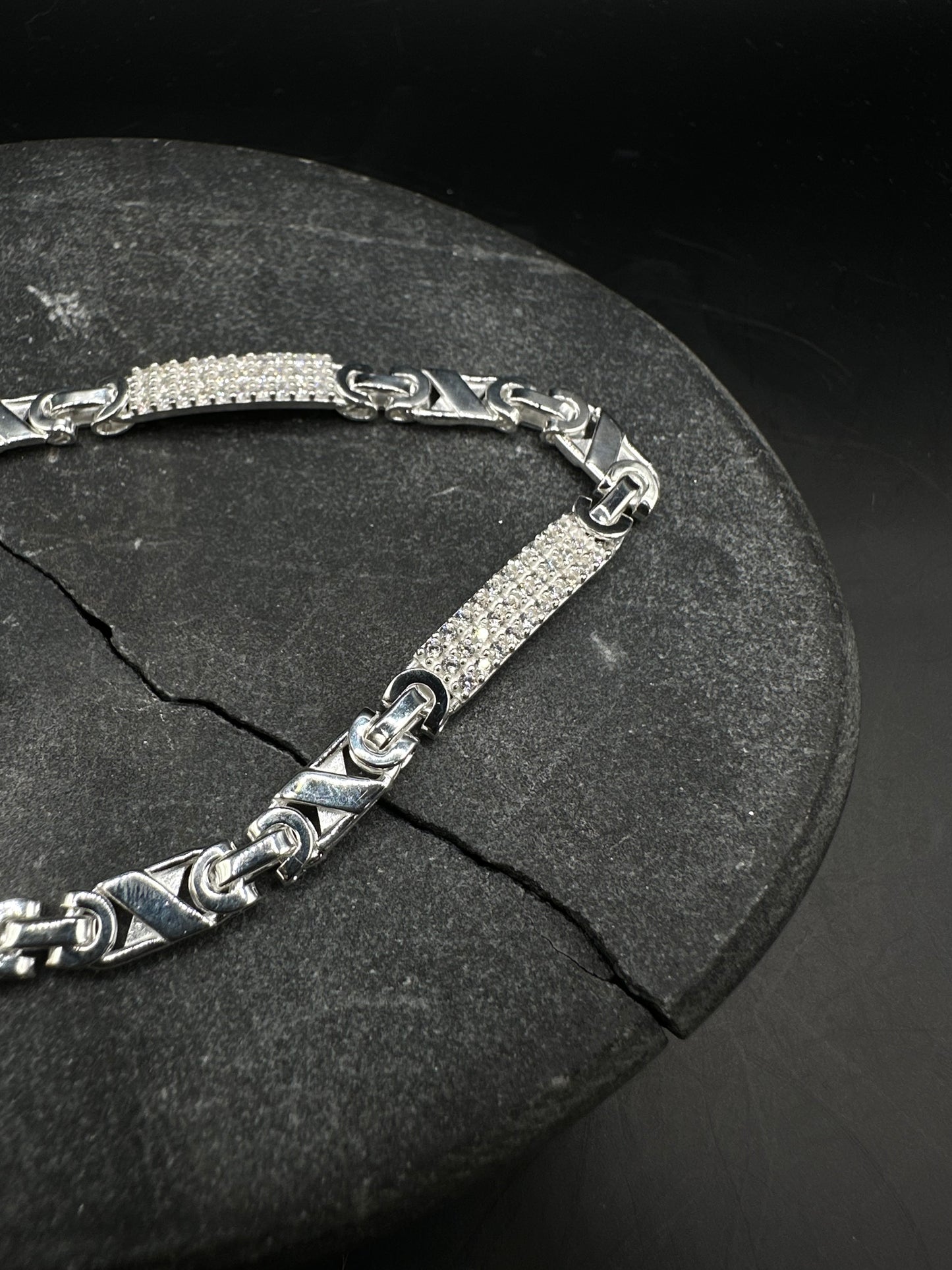 925 Zilveren Iced Valentino Armband – 21 cm