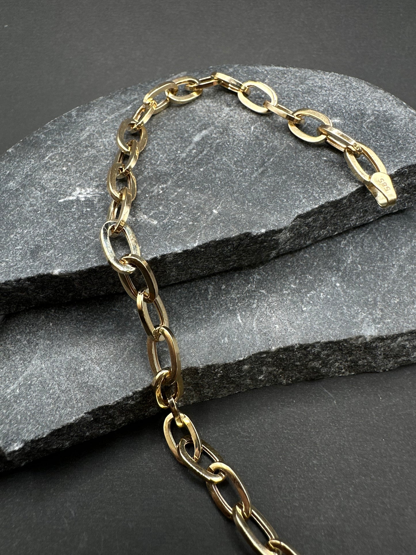 14K Gouden Schakelarmband – 19 cm