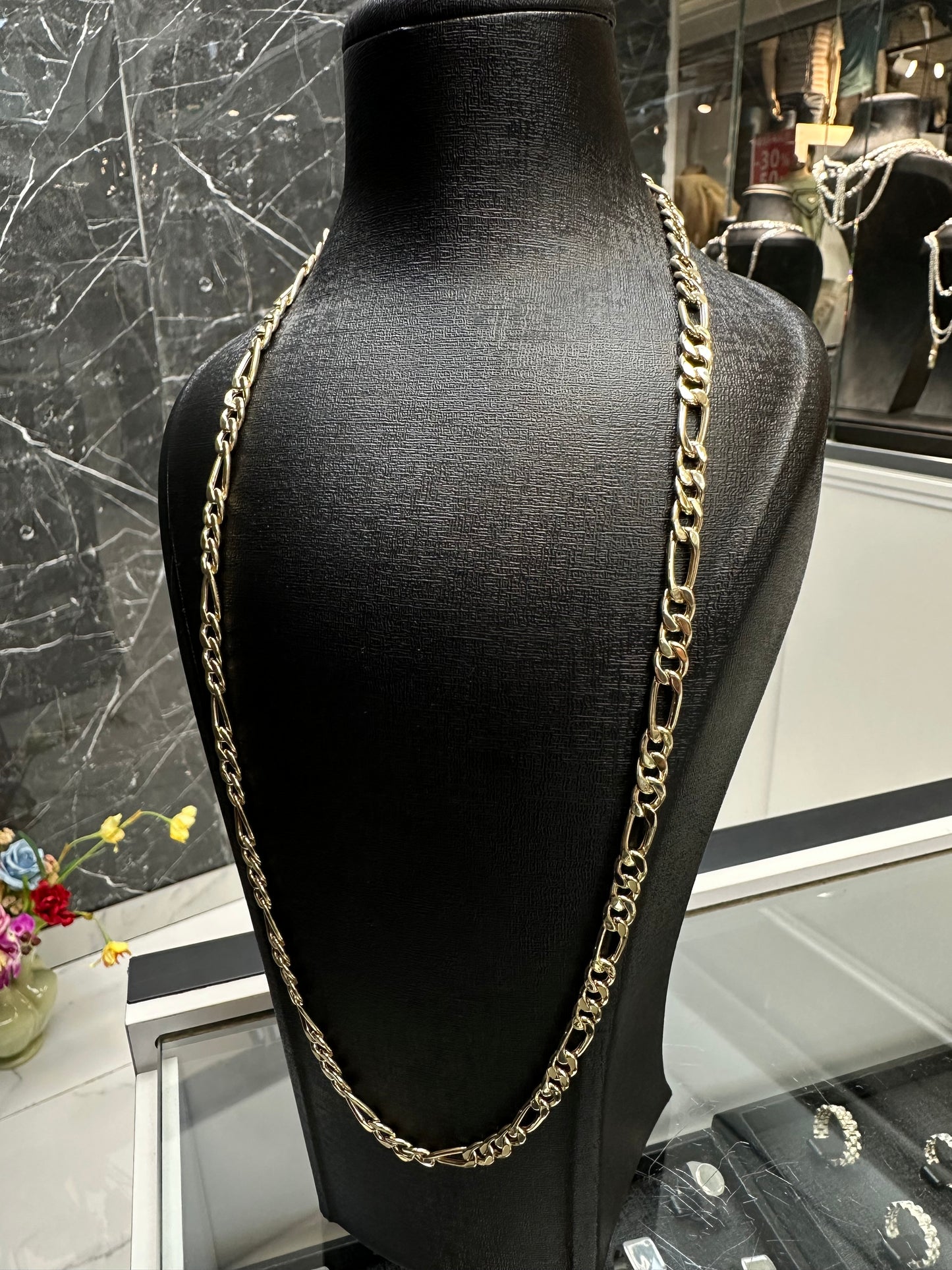 14K Gouden Figaro Ketting – 67 cm