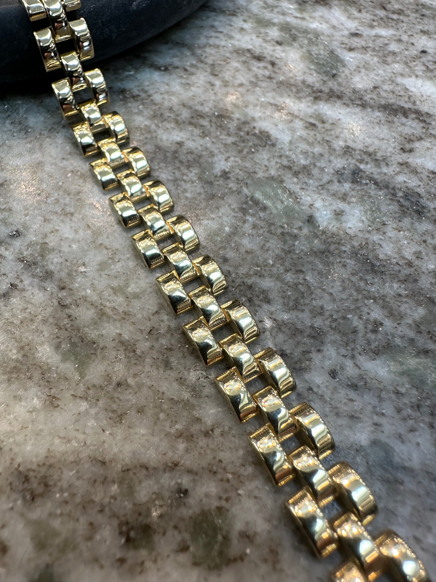 Prachtige 14K Gouden Roleks Armband – 19 cm | 8 mm