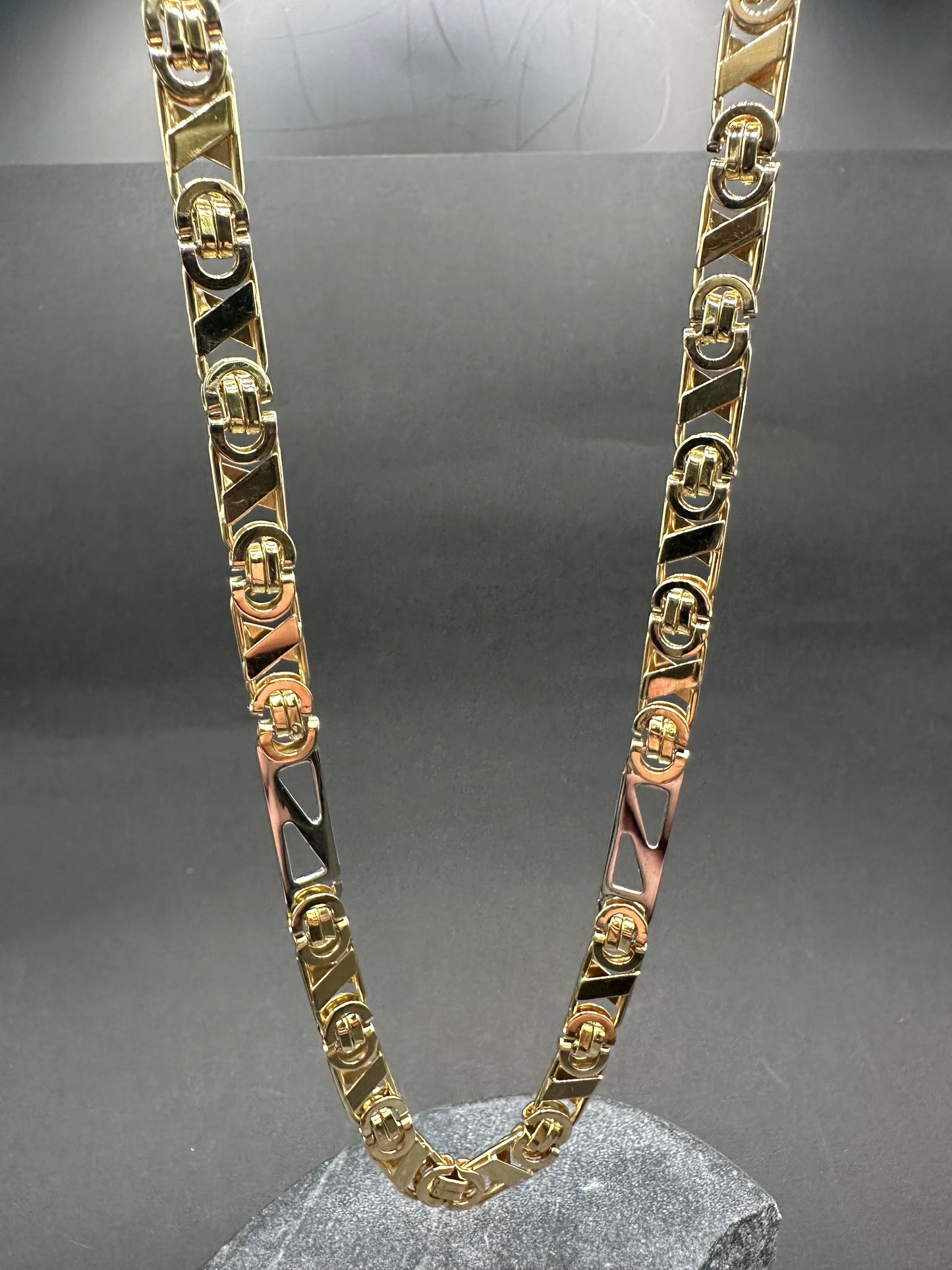 14K Gouden Bicolor Valentino Ketting – 70 cm