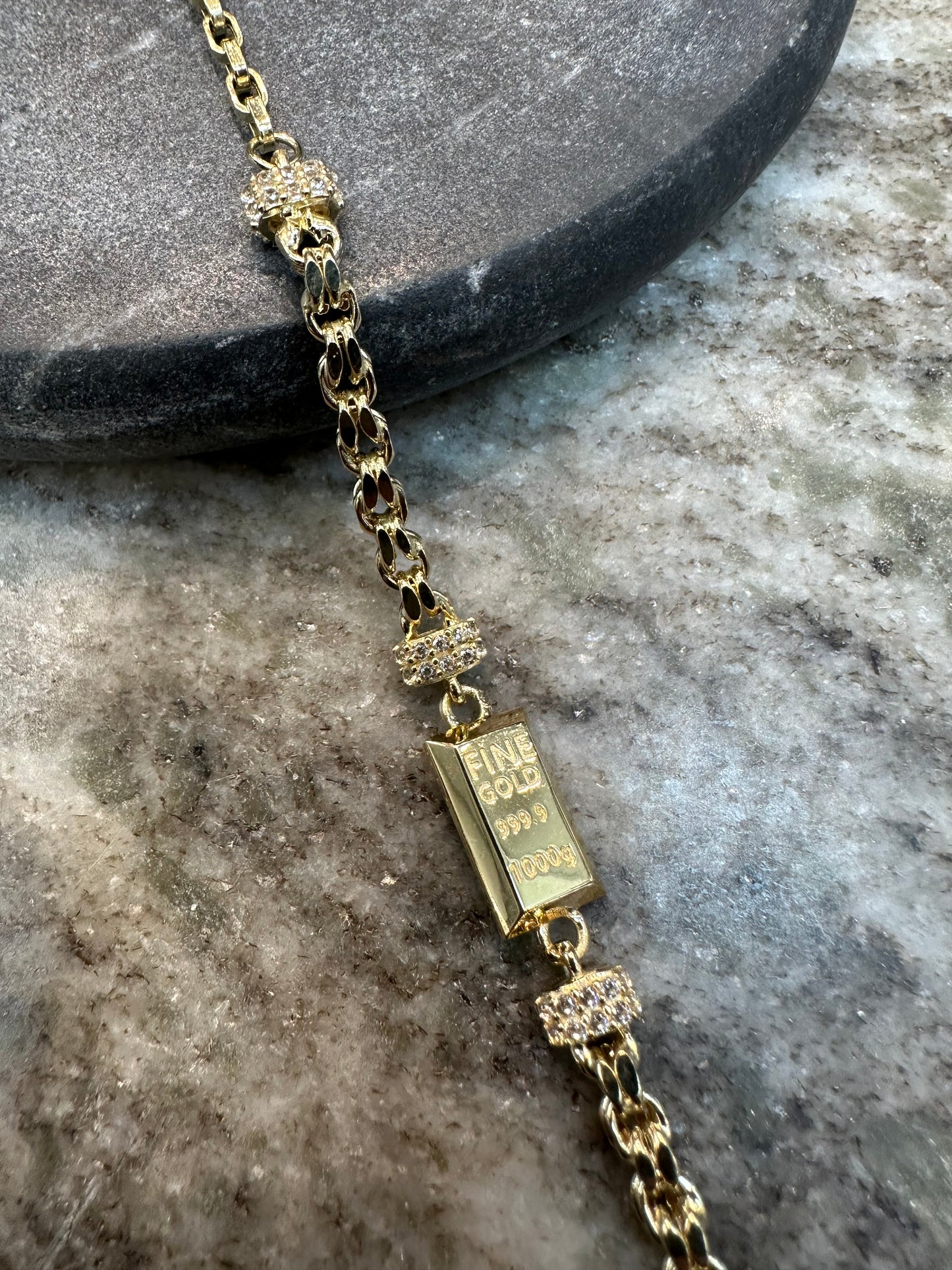 14K Gouden Fine Gold Armband