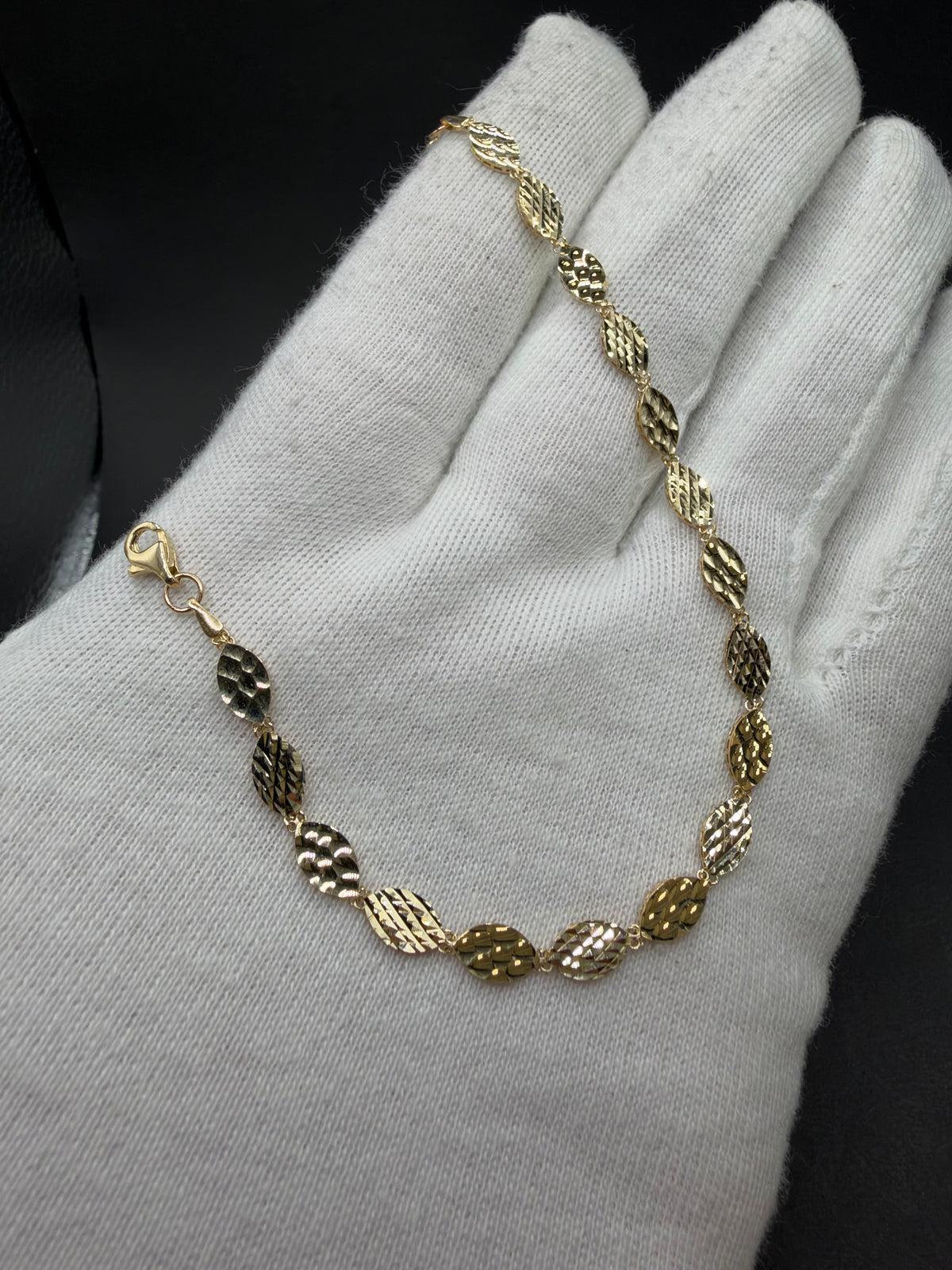 14K Gouden Armband met Diamond Cut Bewerking – 5 mm