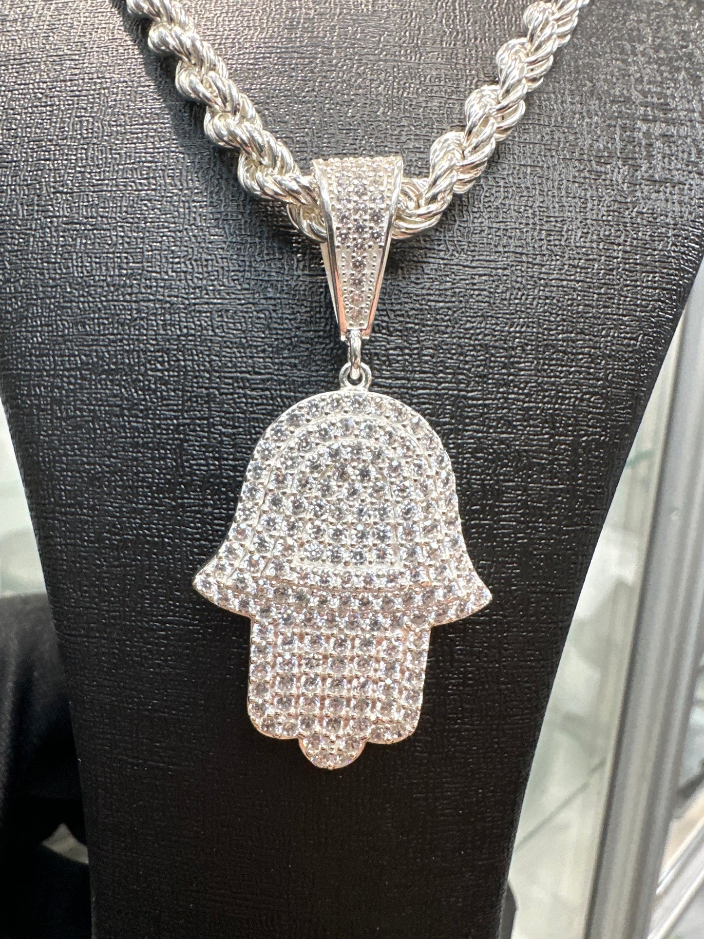 925 Zilveren Rope Chain met Hamsa Hanger