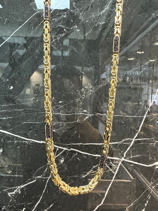 Prachtige 14k Gouden Koningsset met onyx