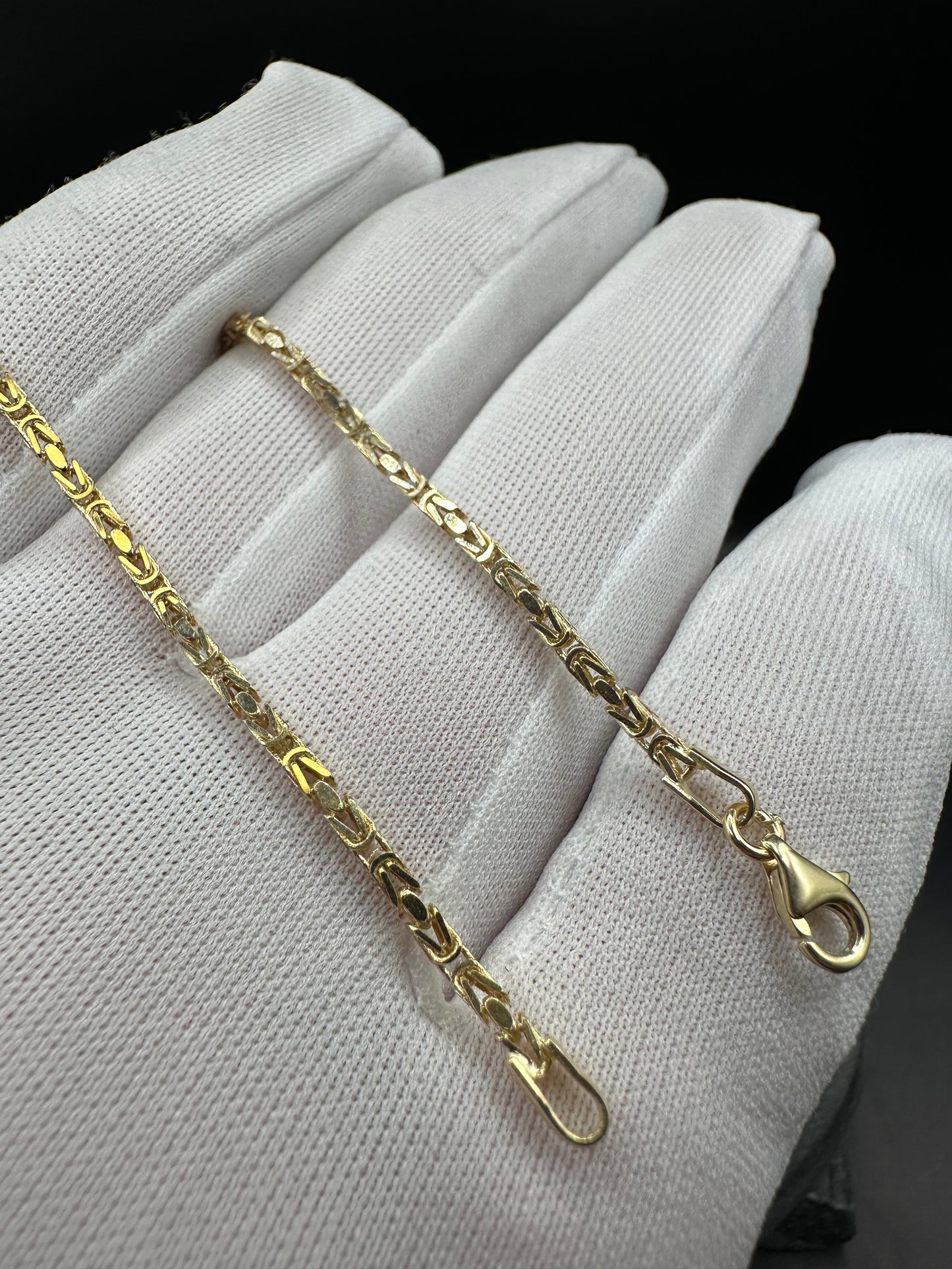 14K Gouden Massieve Koningsarmband – 2,1 mm | unisex