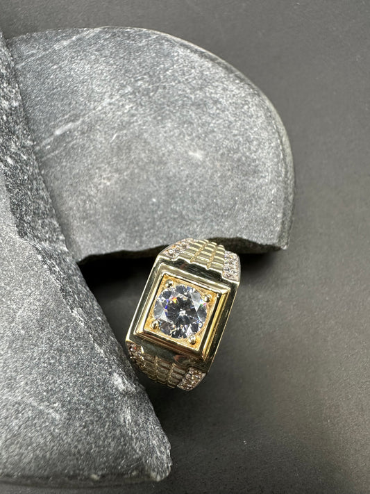 14K Gouden Ring met Zirkonia – Maat 20