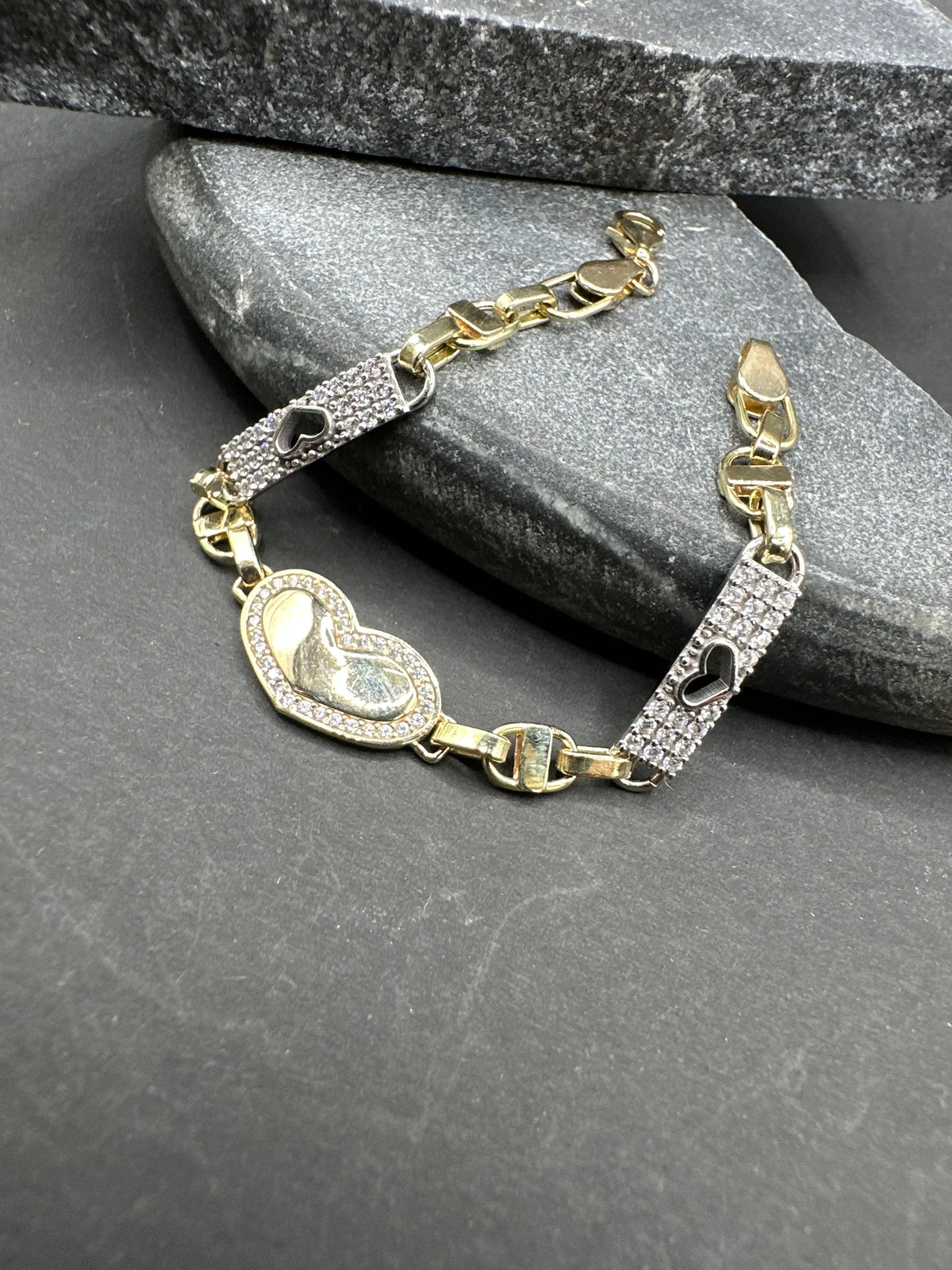 14K Gouden Kingsly Armband met Hart – 14 cm | 4,1 mm