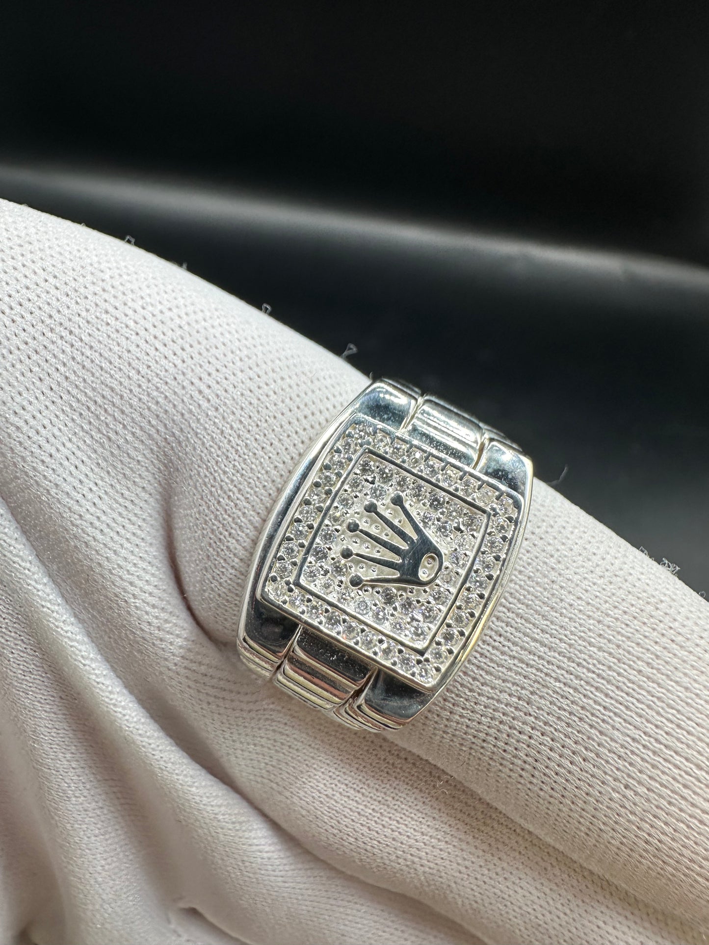 925 Zilveren Kroon Ring met Zirkonia