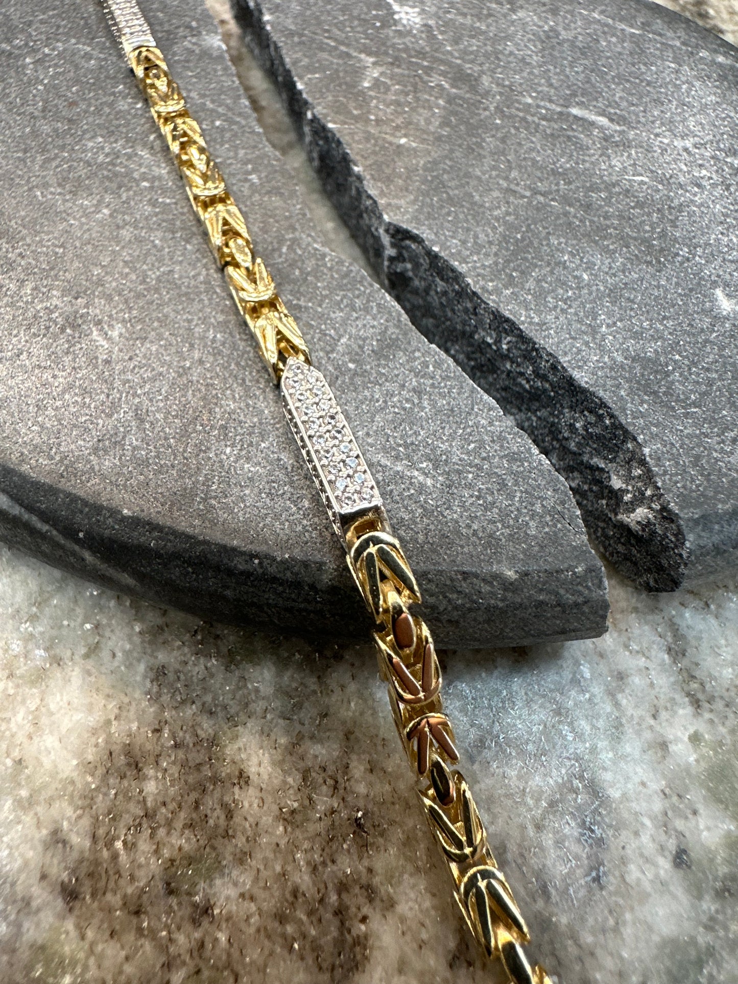 14K Gouden Koningsarmband met Zirkonia – 20,5 cm | 3,2 mm | Luxe & Elegant