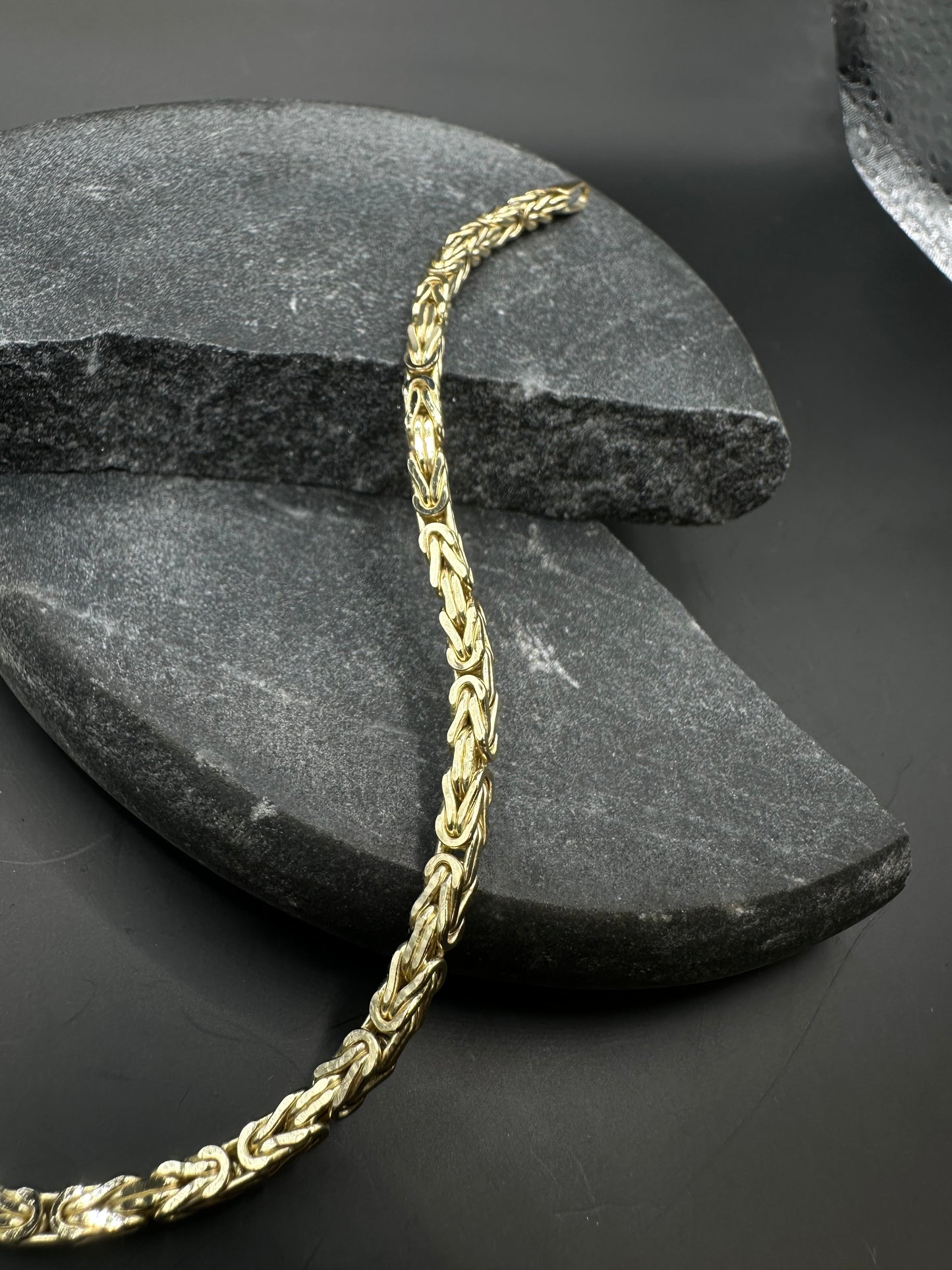 Prachtige 14K Gouden Byzantijnse Koningsarmband – 3 mm Luxe & Tijdloos