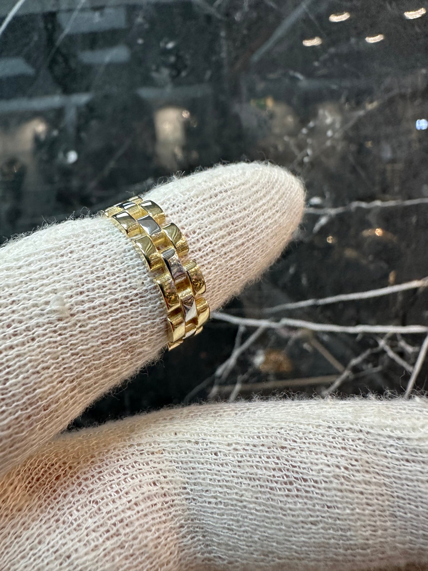 14K Gouden Bicolor Rollie Ring – Maat 19