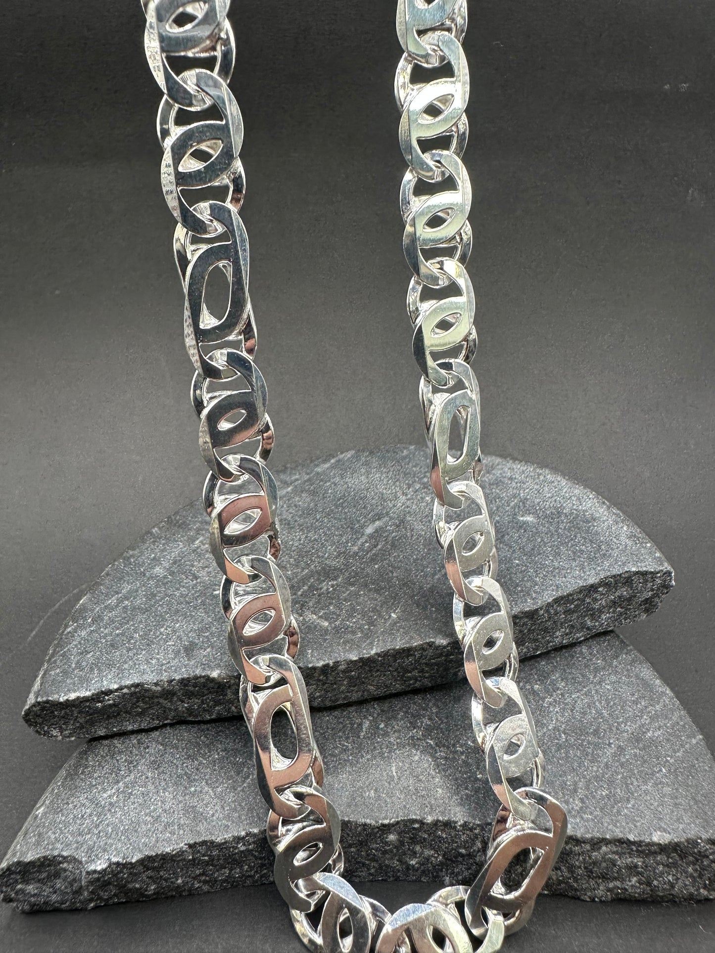 925 Zilveren Massieve Valkenoog Ketting – 70 cm