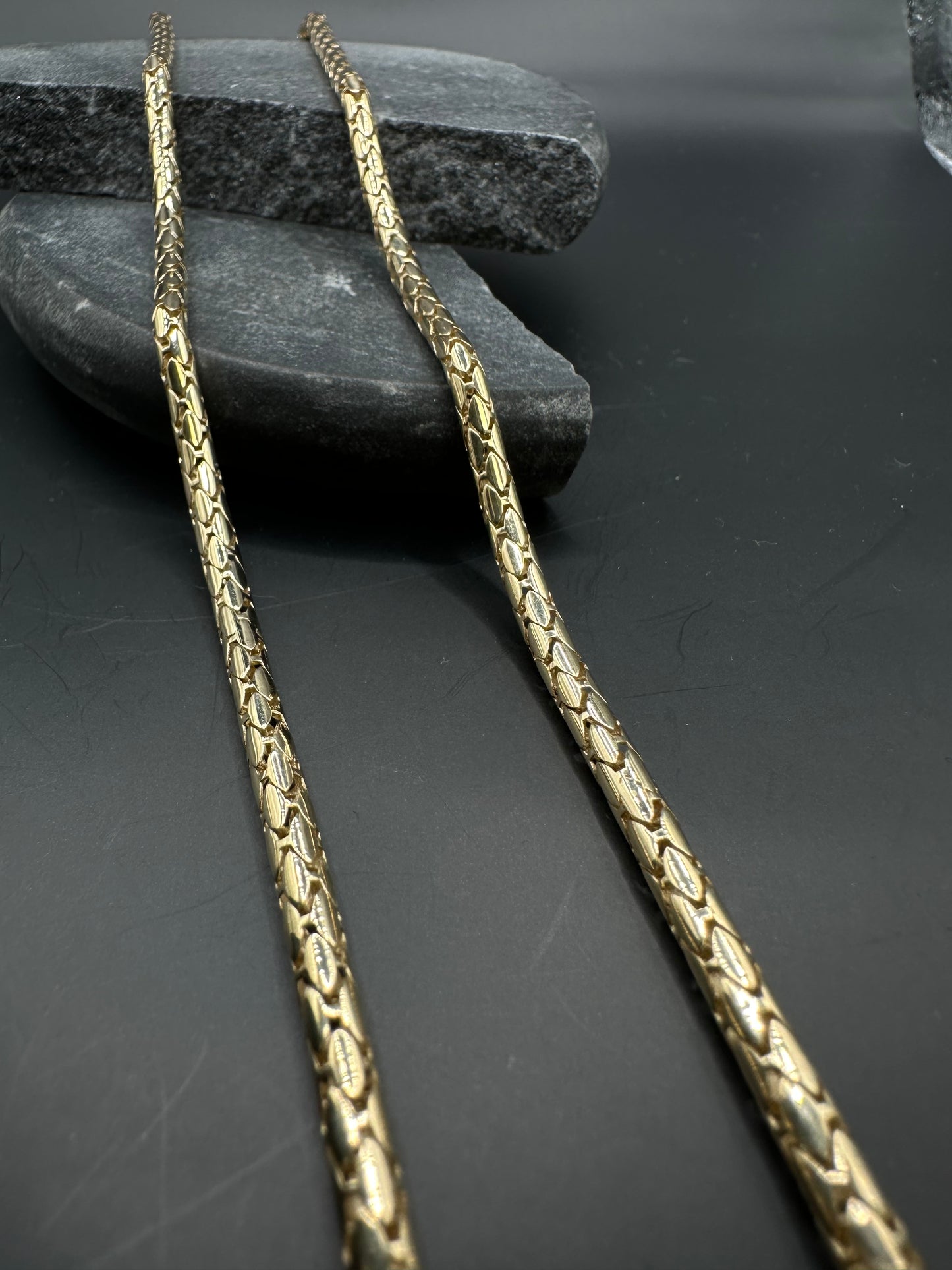 14K Gouden Popcorn Ketting – Massief Made in Italy – 64 cm