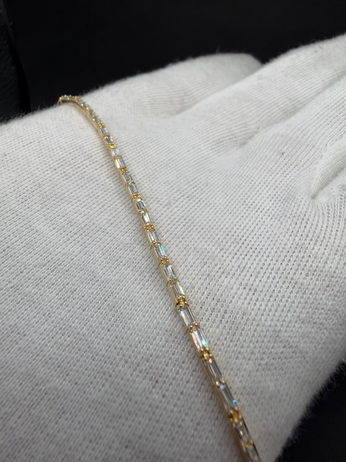 14K Gouden Elegante Armband met Zirkonia – 18,5 cm – 1,7 mm