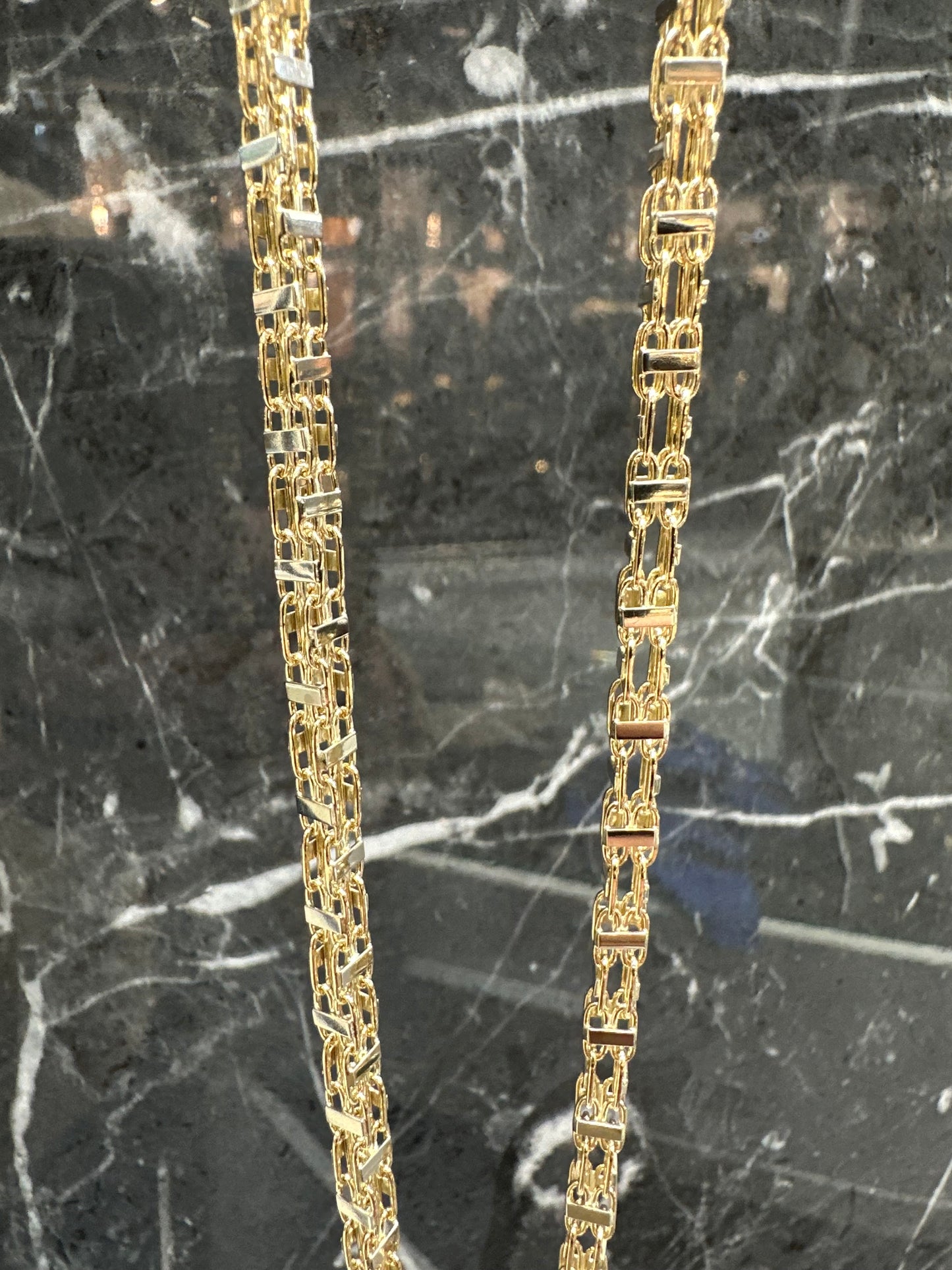 Prachtige 14K Gouden Bicolor Magnum Ketting – 70 cm | 4 mm | Stevig Draaislot & Comfortabele Pasvorm