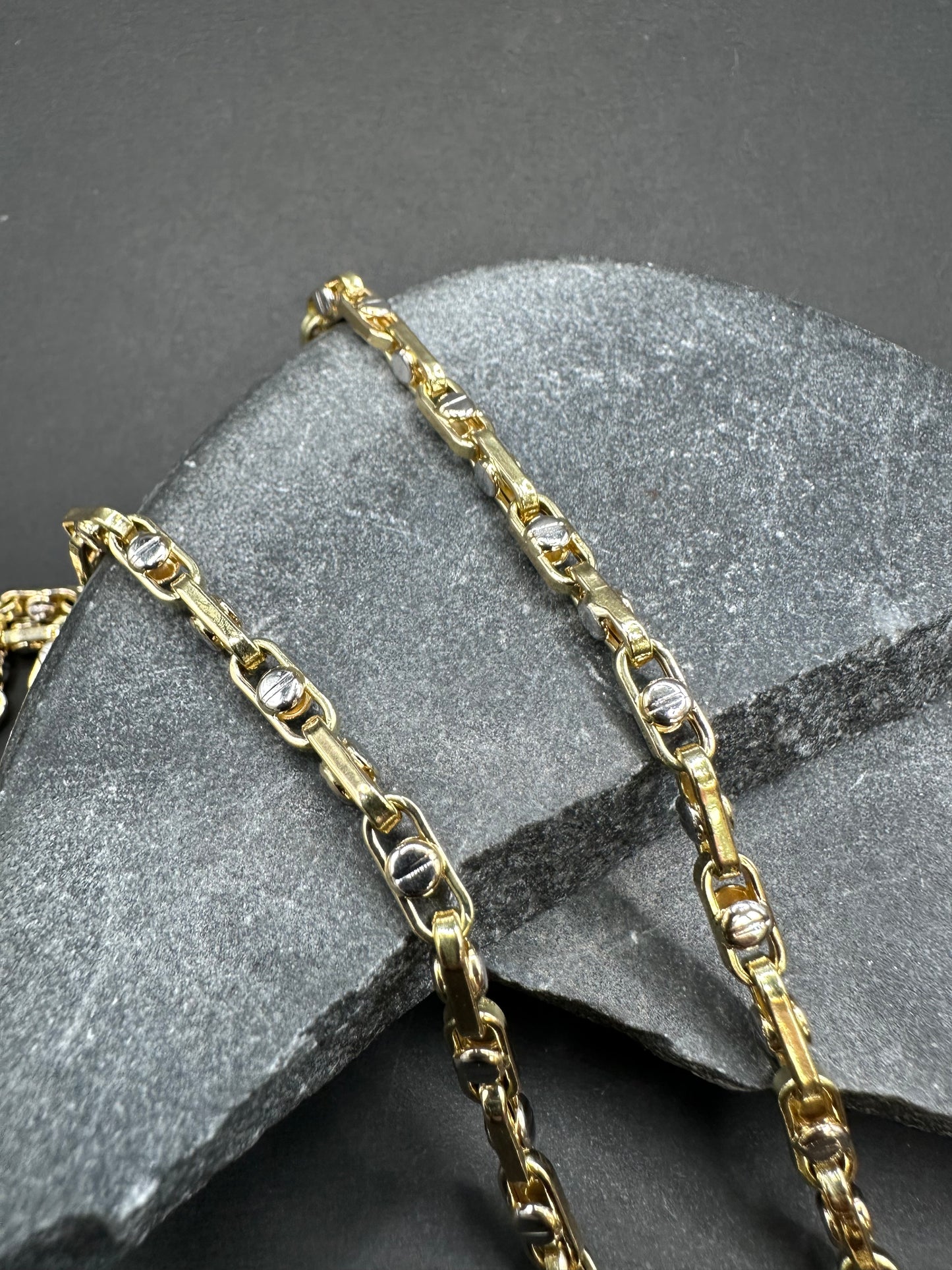 14K Gouden Bicolor Monte Carlo Ketting – 65 cm