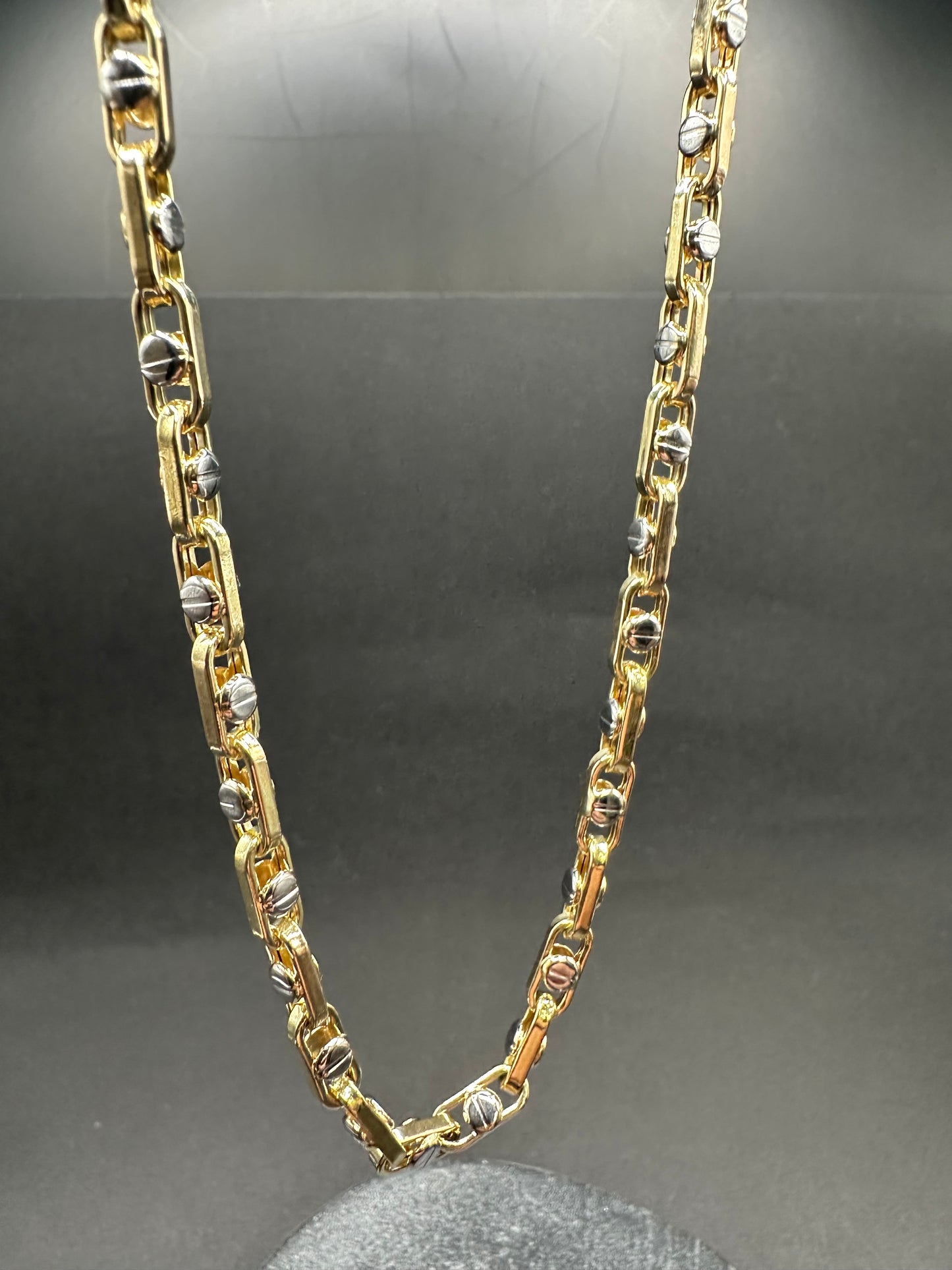 14K Gouden Bicolor Monte Carlo Ketting – 65 cm