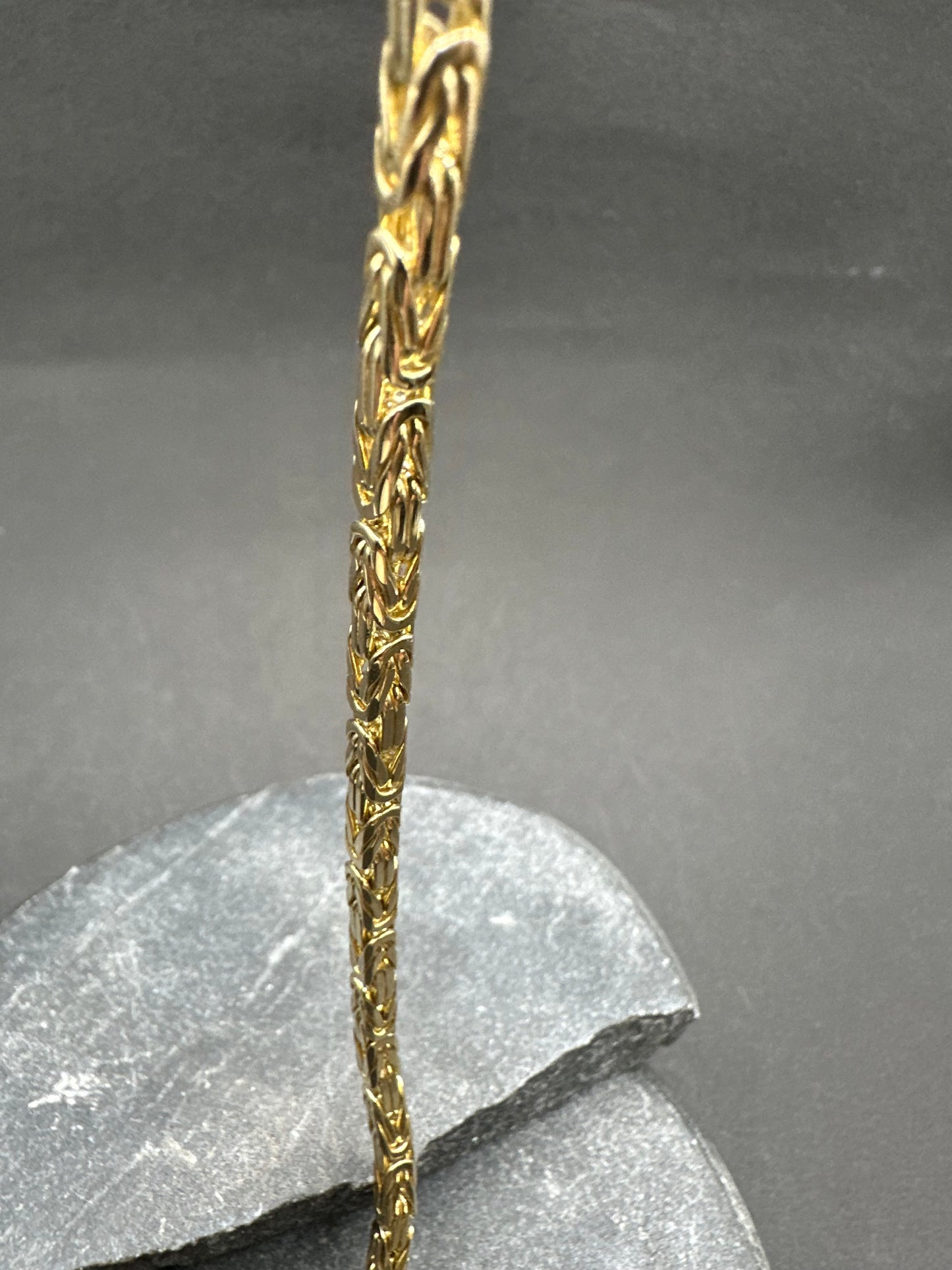 14K Gouden Massieve Koningsarmband met Draaislot – 21,5 cm