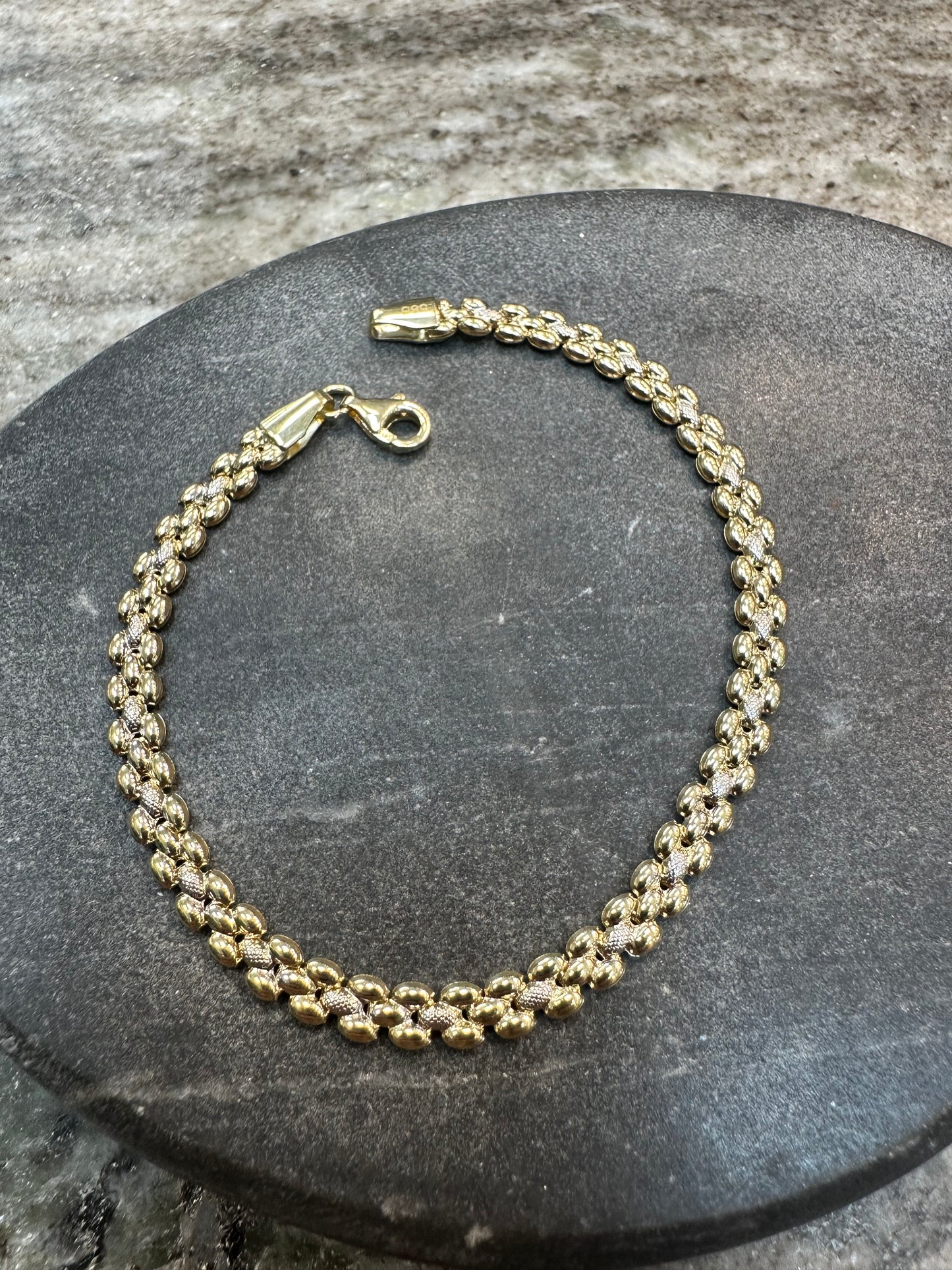 Prachtige 14K Gouden Bicolor Armband – 18 cm | 4,1 mm | Luxe & Tijdloze Elegantie