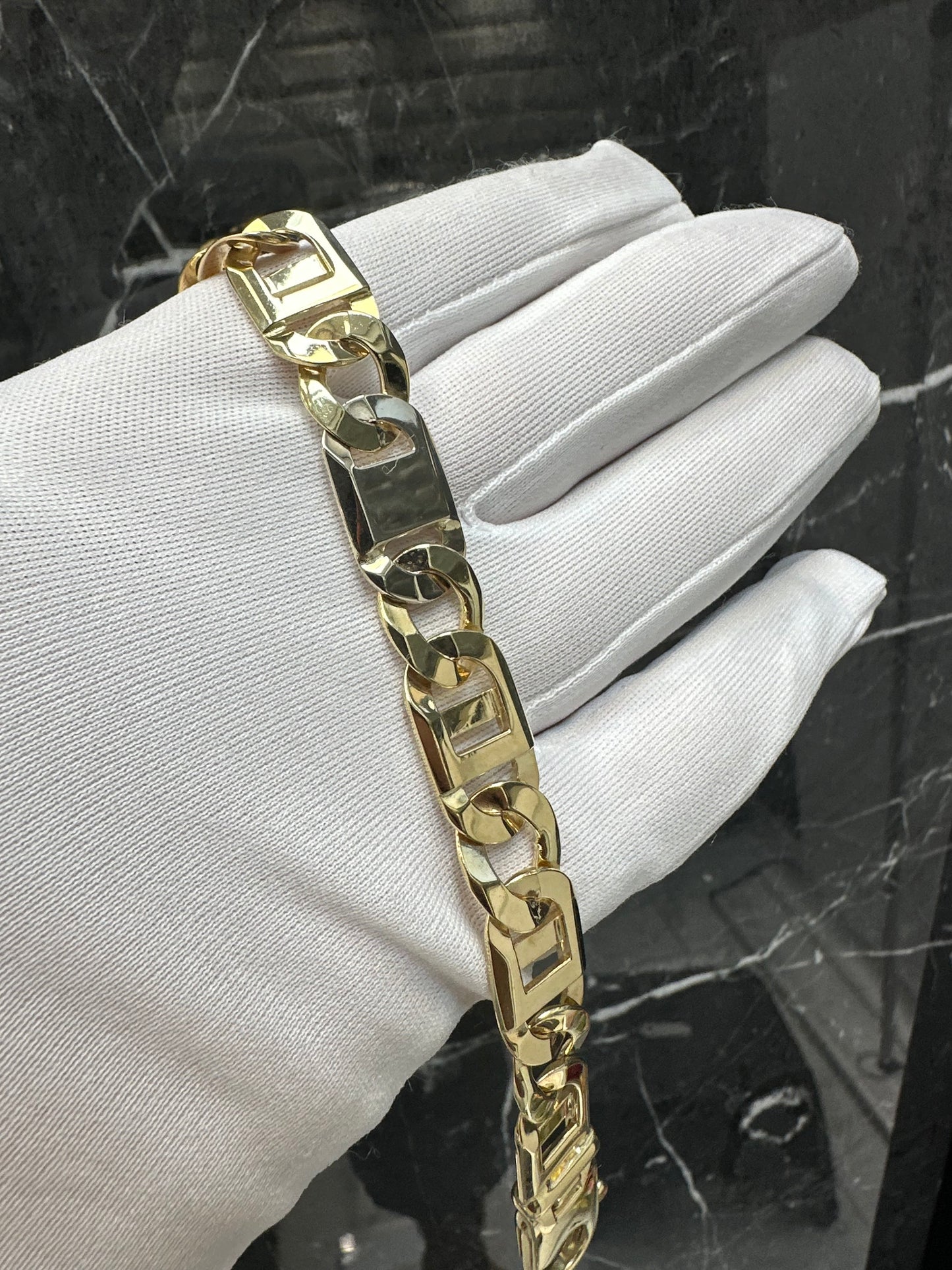 14K Bicolor Gouden XL Rollie Armband – 22 cm