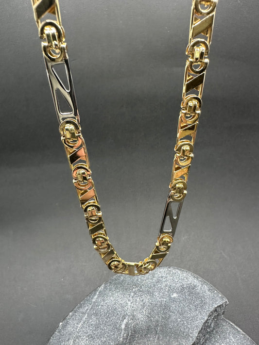 14K Gouden Bicolor Valentino Ketting – 70 cm