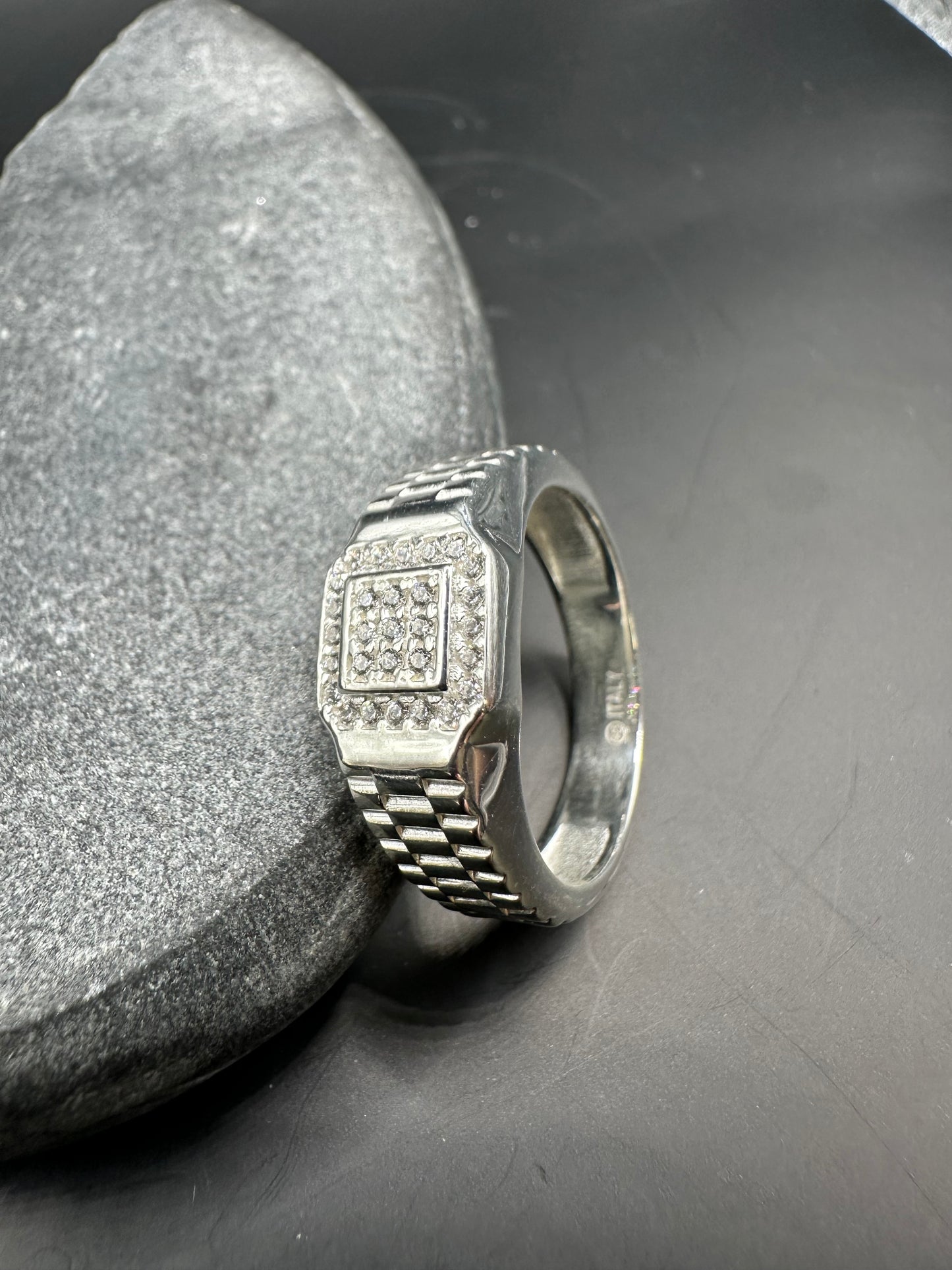 925 Zilveren Ring met Zirkonia – Maat 20