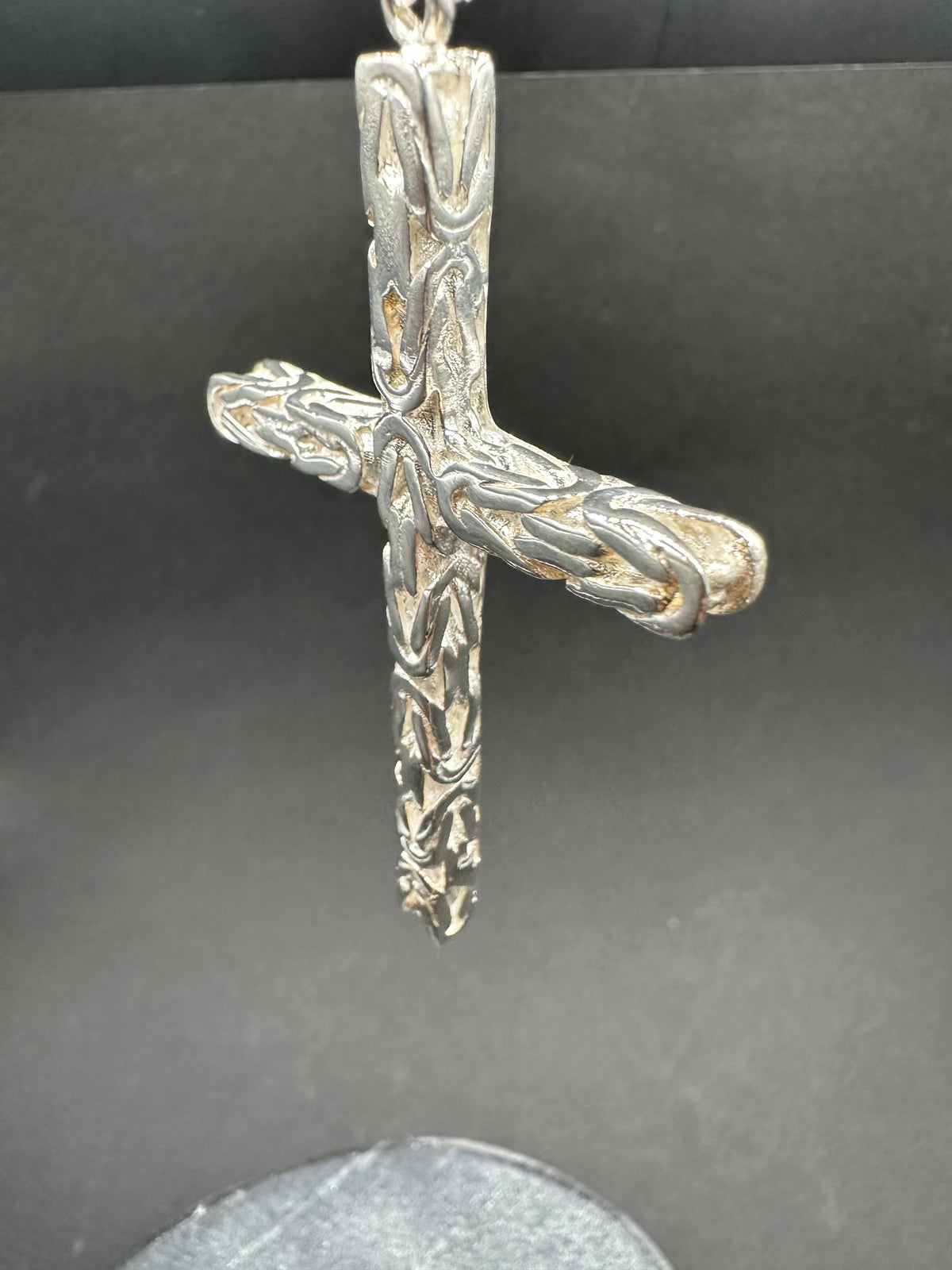 925 Zilveren Massief Byzantijns Kruis – 40 × 77 mm